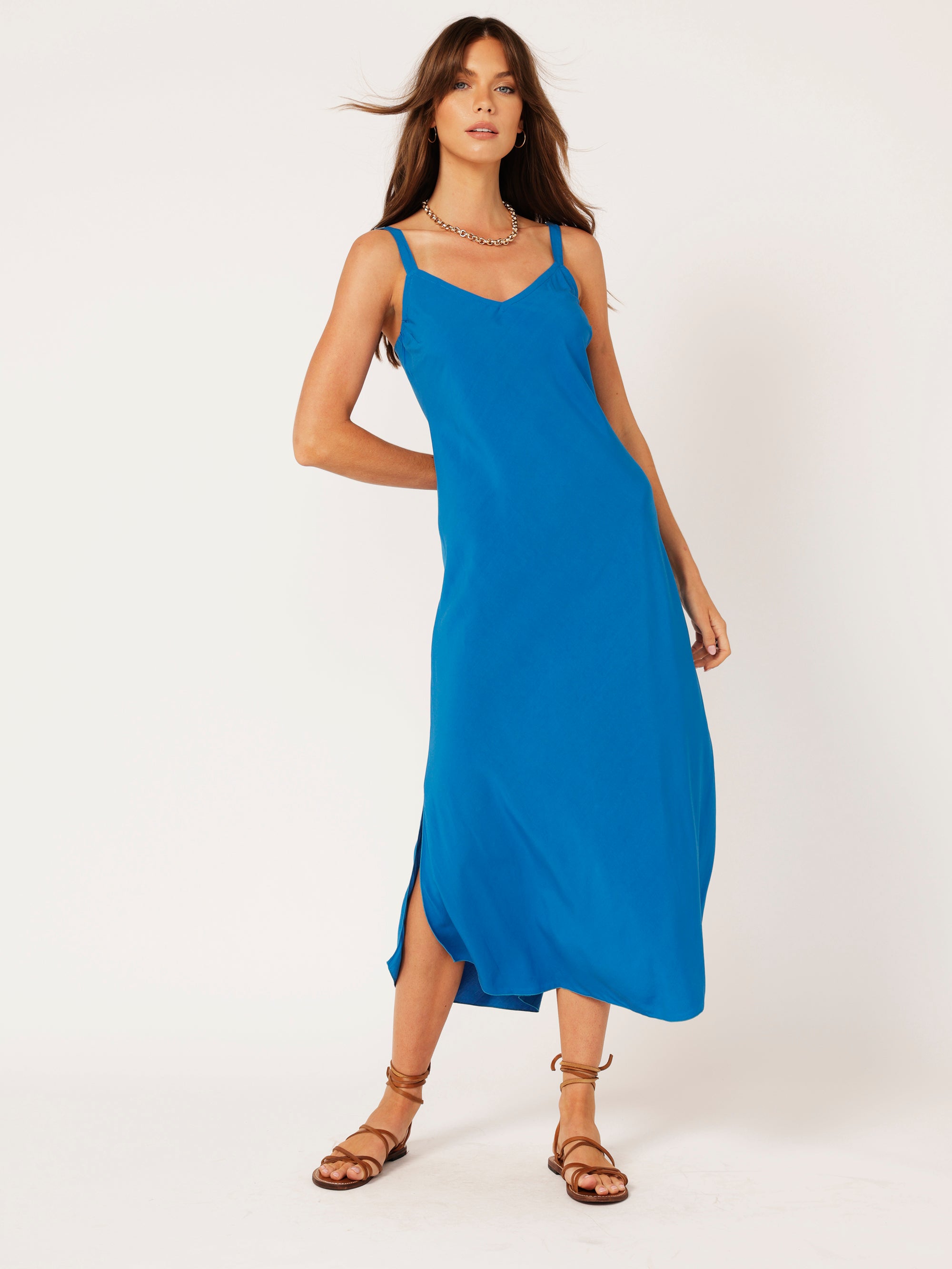 Slip Dress MAXI | Bias Cut | Cobalt Blue - Saffron Road