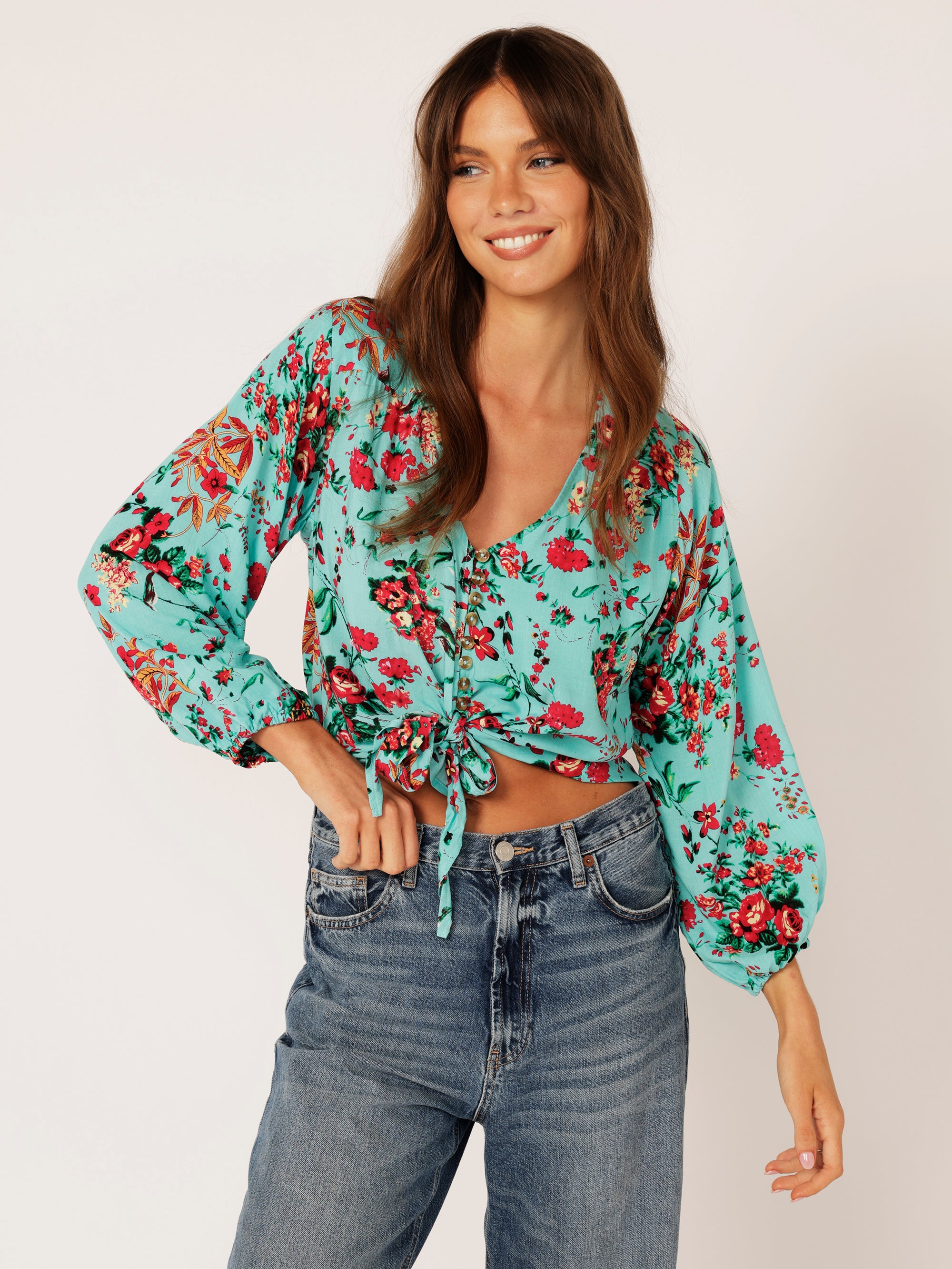 Jasmine Tie Top | Antique Rose - Saffron Road