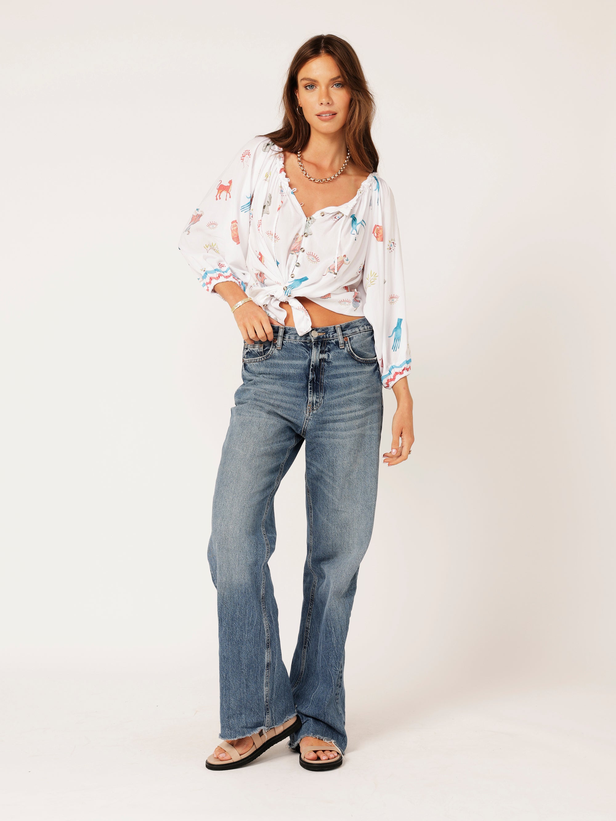 Paris Night Top | Grecian White - Saffron Road