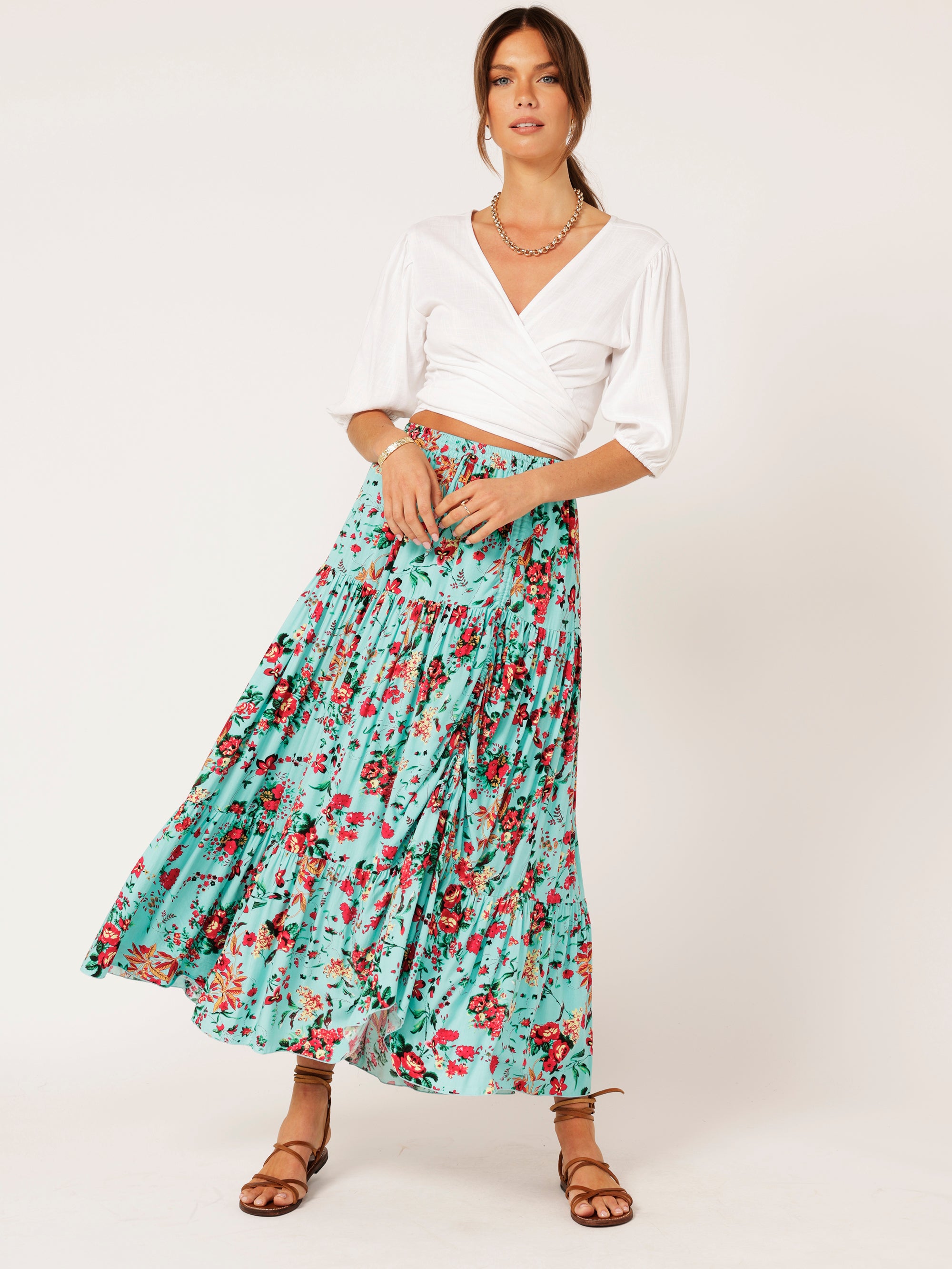 Dahlia Skirt MAXI | Antique Rose - Saffron Road