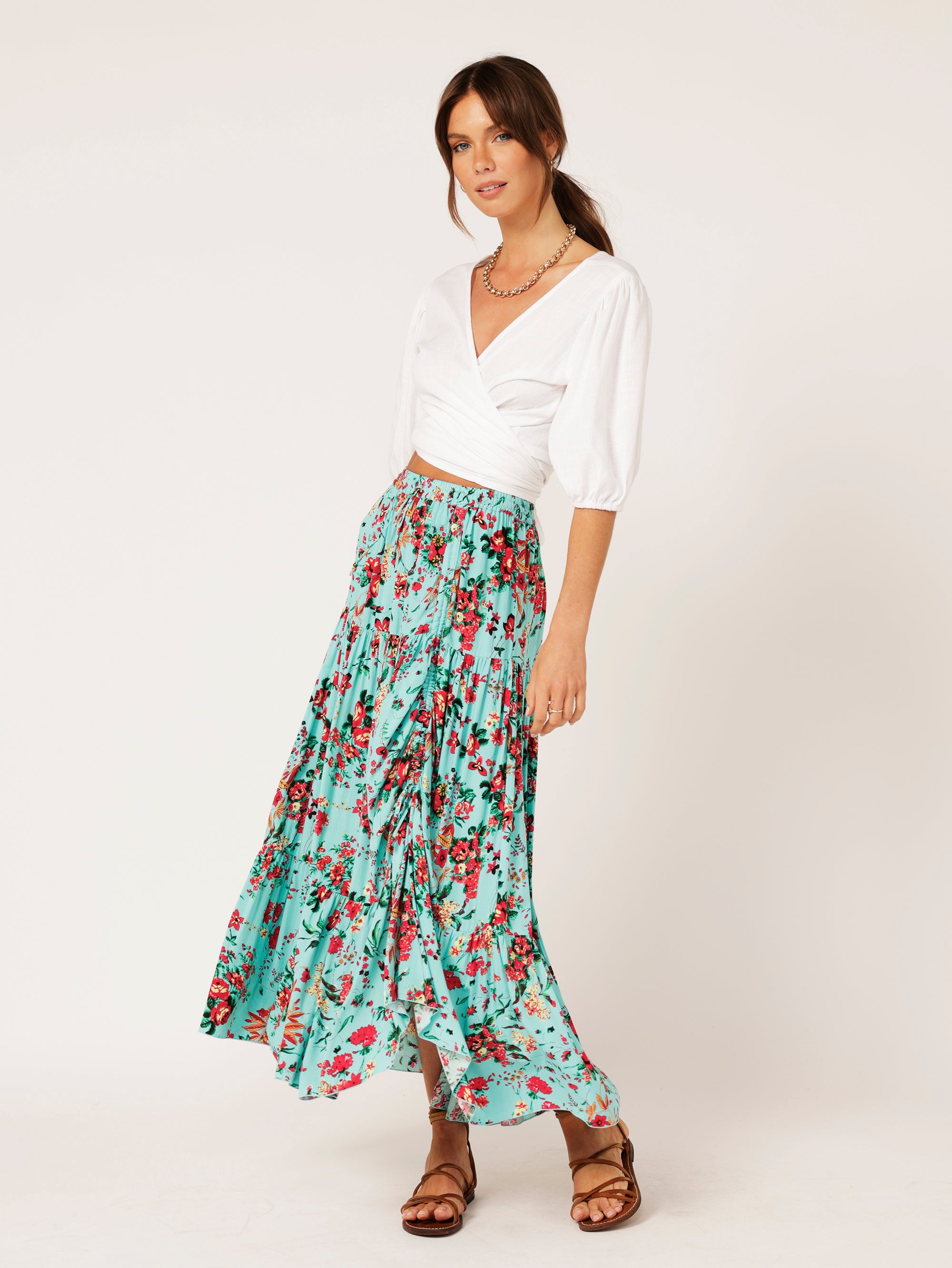 Dahlia Skirt MAXI | Antique Rose - Saffron Road