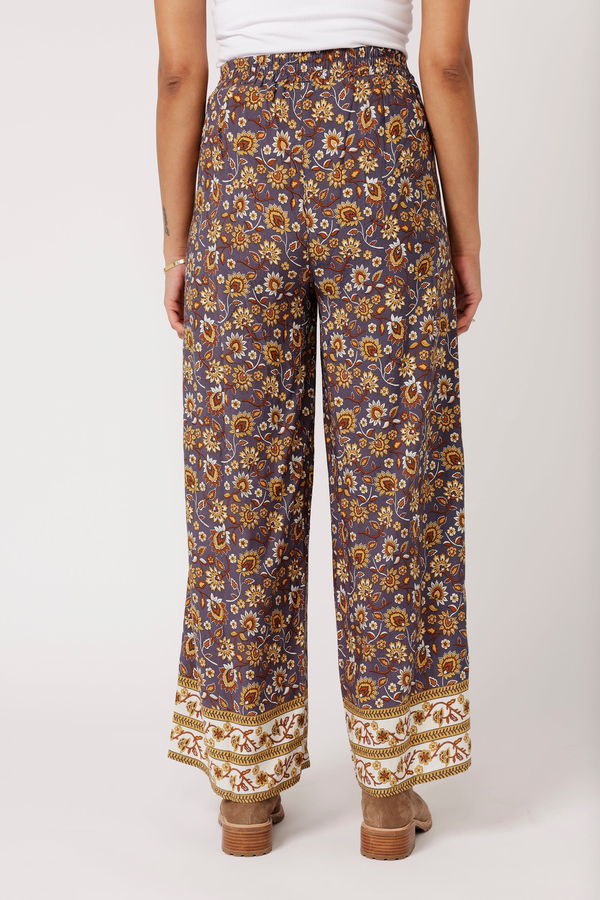 High Waisted Lounge Pants | Earth Flower - Saffron Road