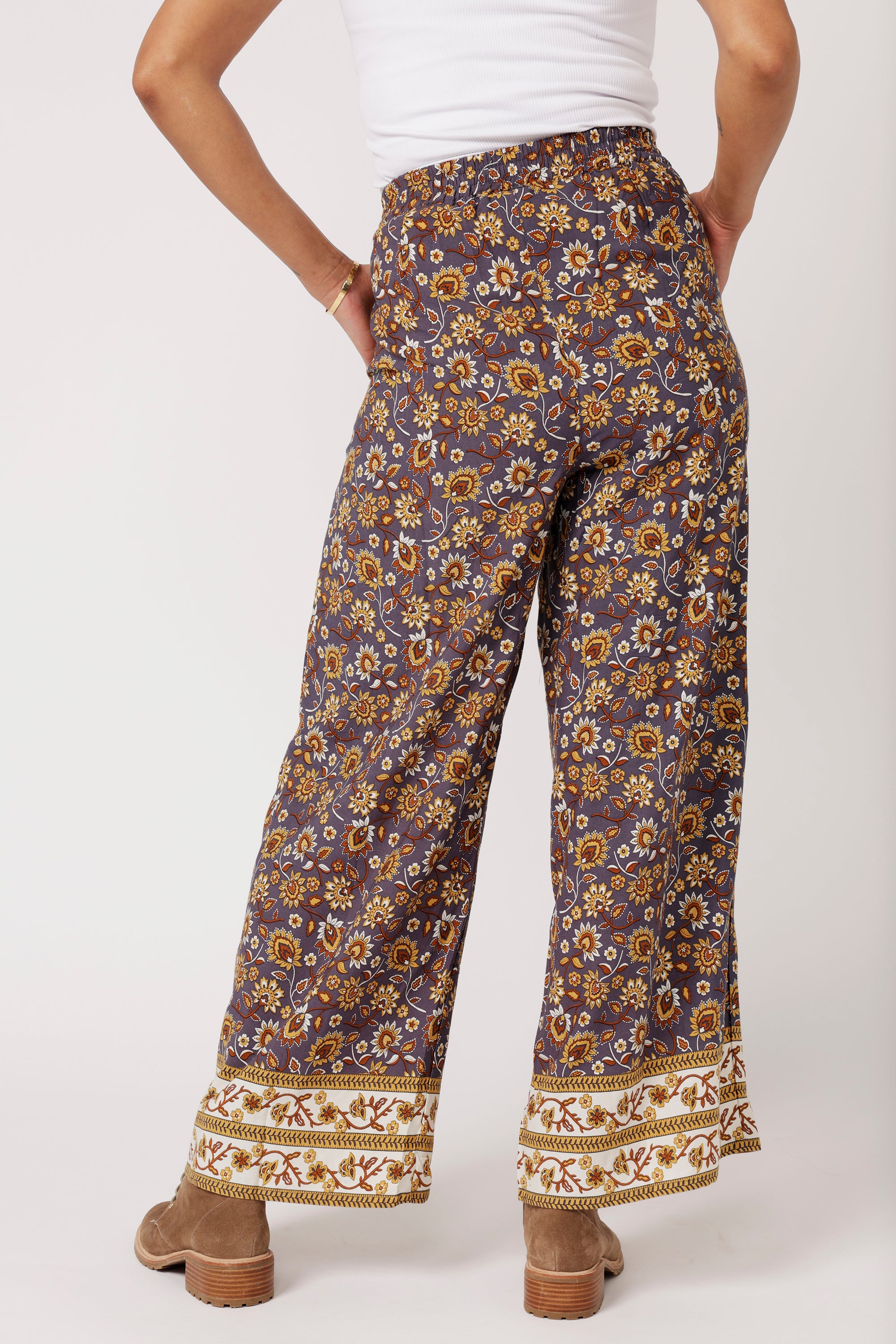 High Waisted Lounge Pants | Earth Flower - Saffron Road
