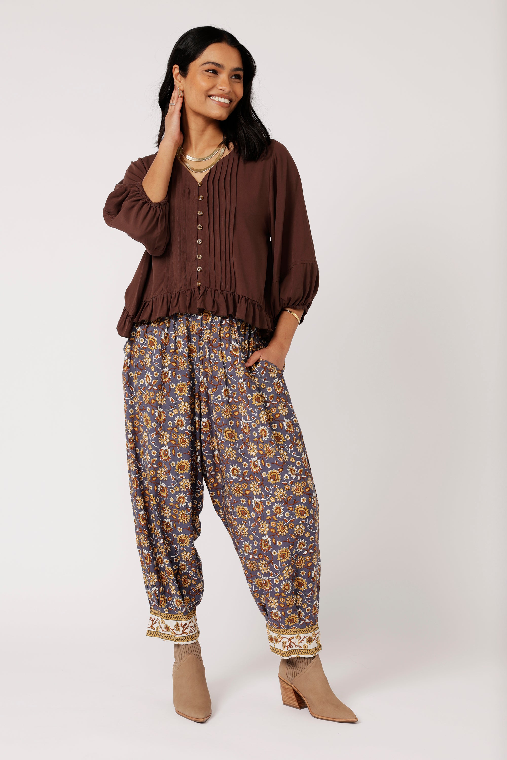 Paradise Pant | Earth Flower - Saffron Road