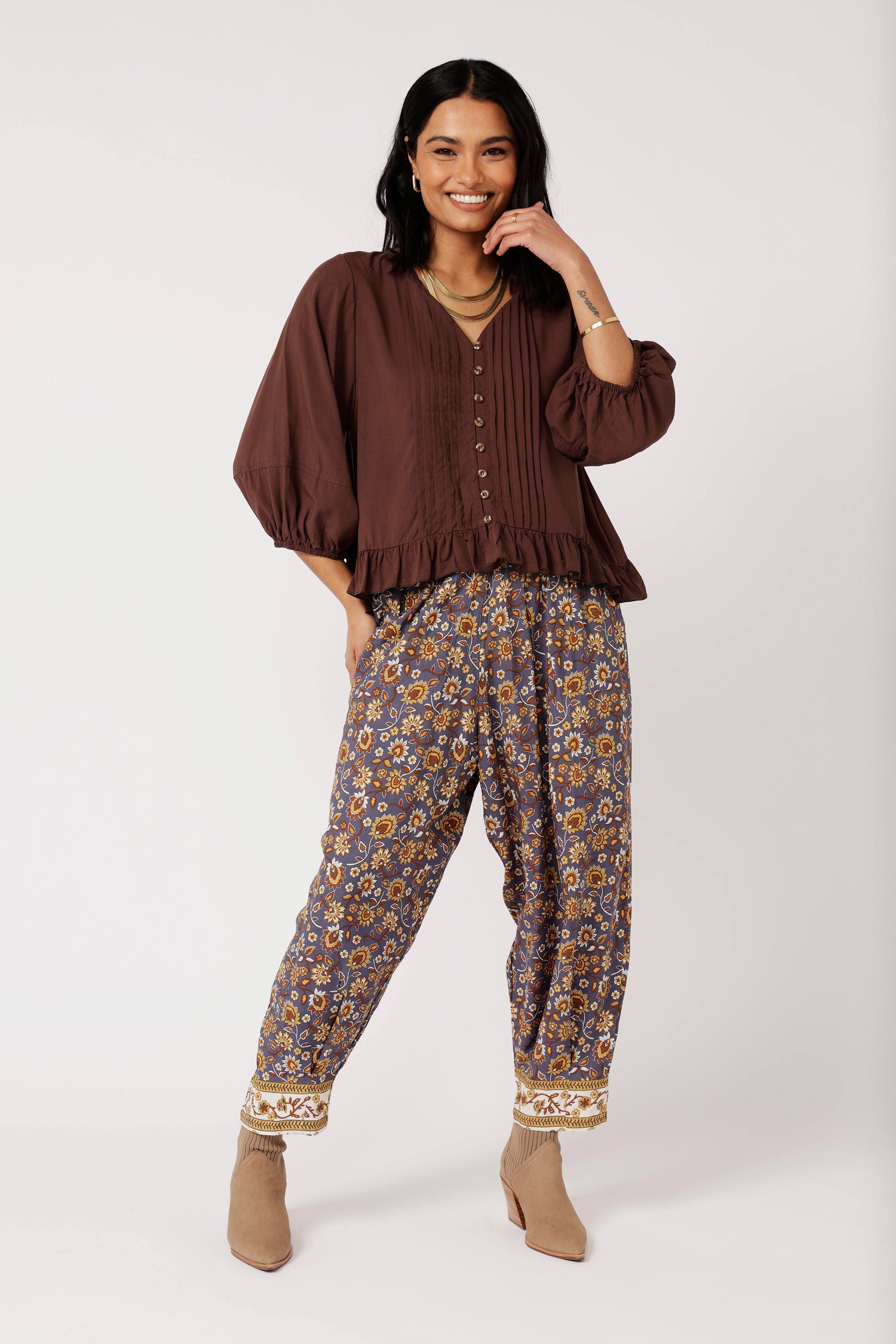 Paradise Pant | Earth Flower - Saffron Road