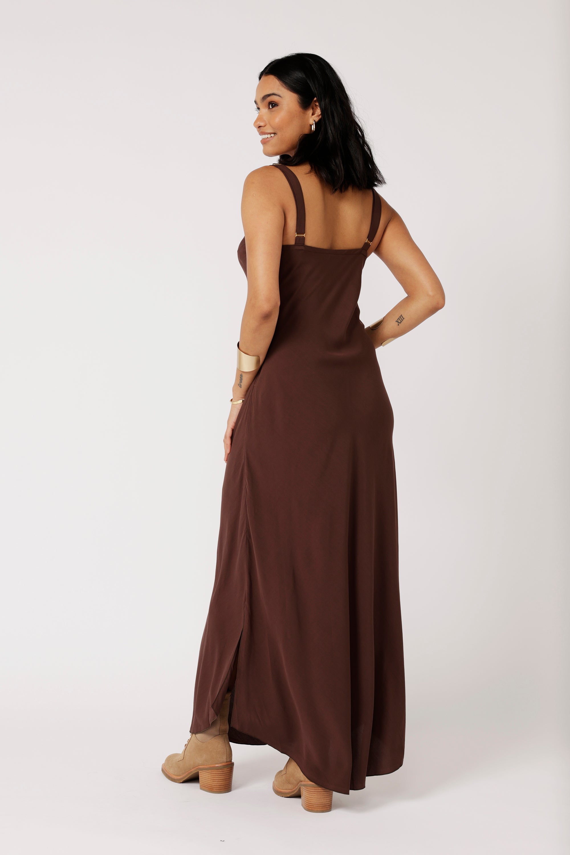 Slip Dress SUPER MAXI | Chocolate - Saffron Road