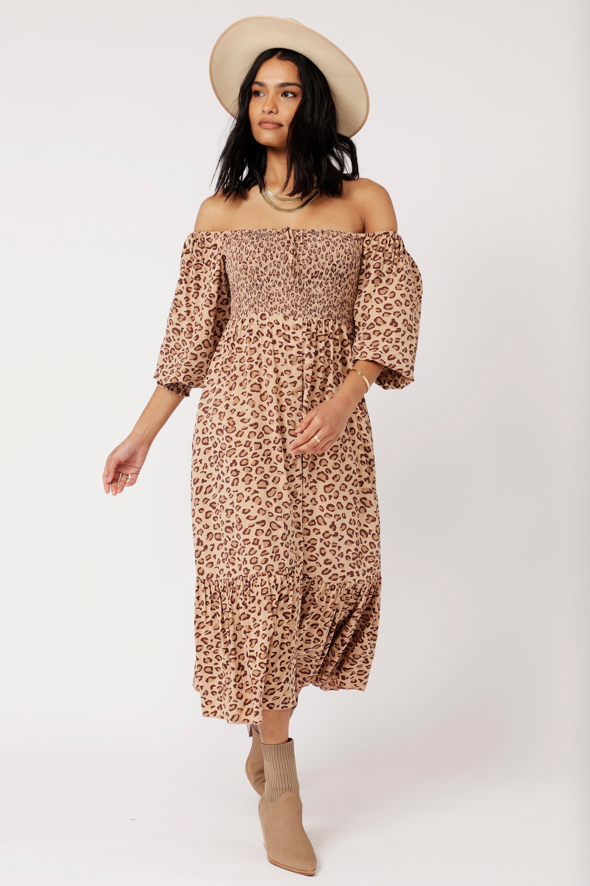 Harper Dress MAXI | Leopard - Saffron Road