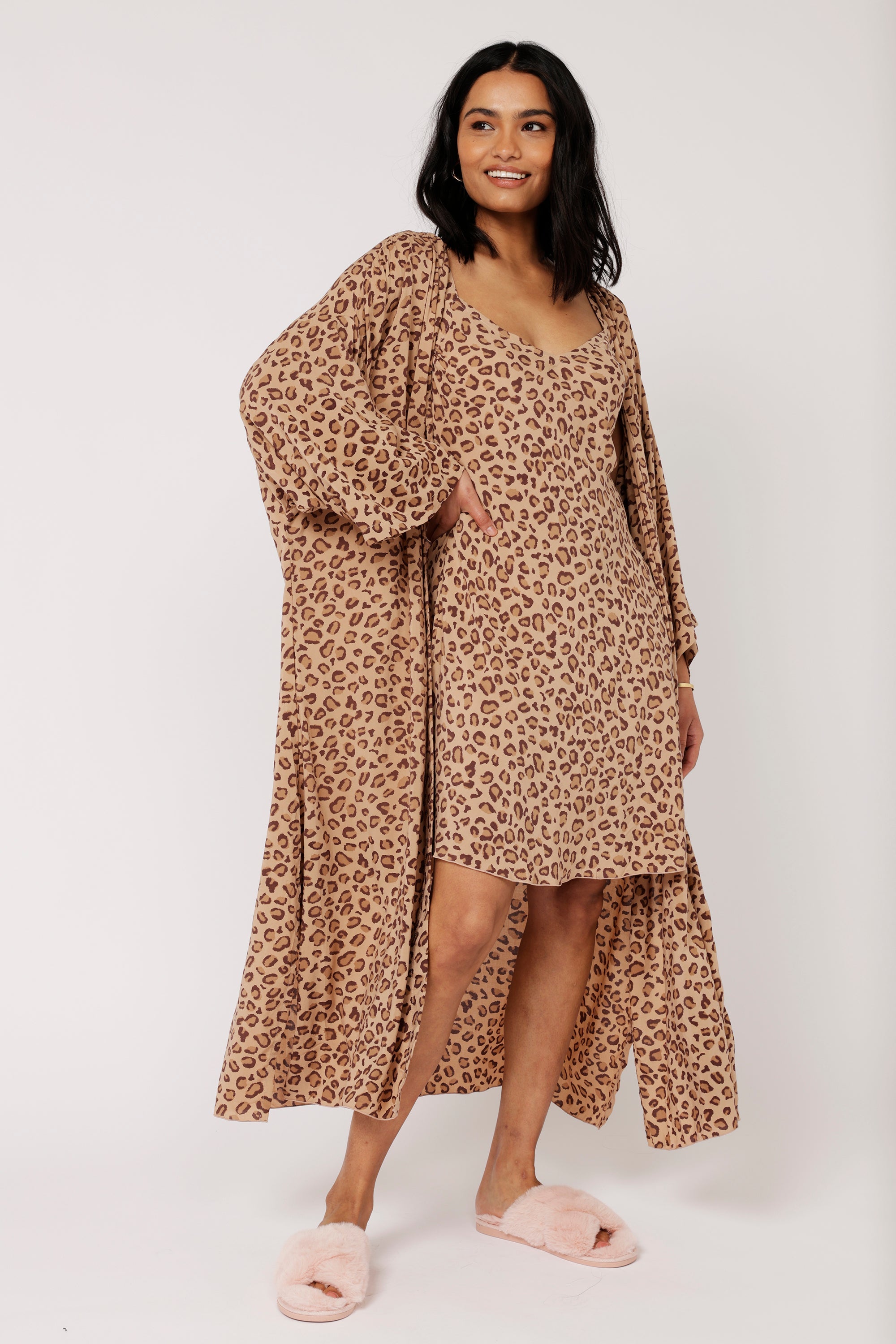 Kimono LONG | Leopard - Saffron Road