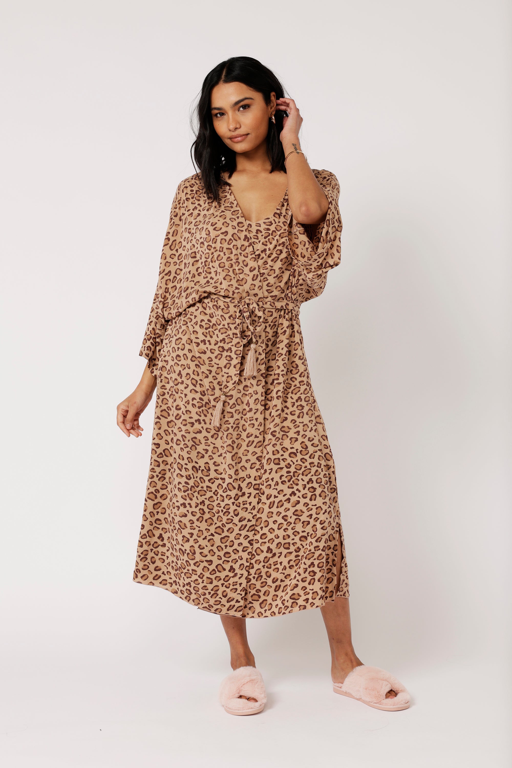Kimono LONG | Leopard - Saffron Road