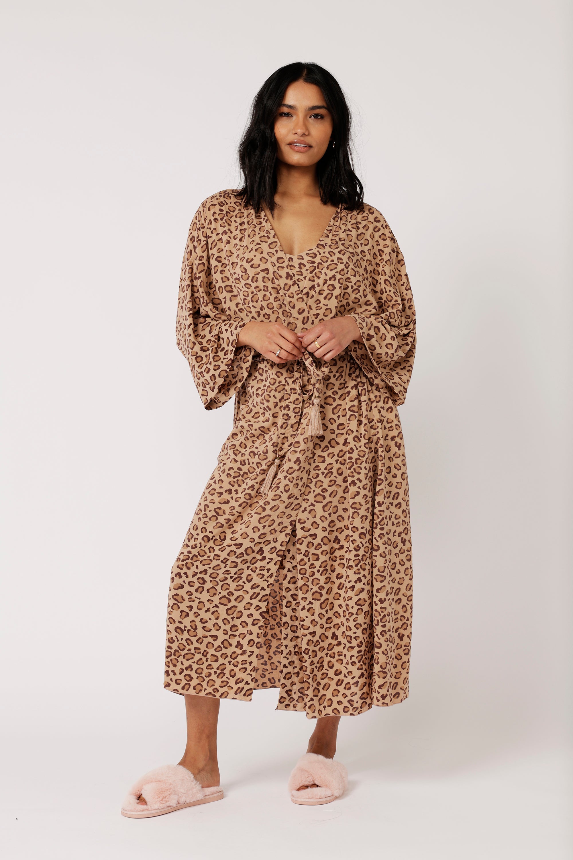 Kimono LONG | Leopard - Saffron Road
