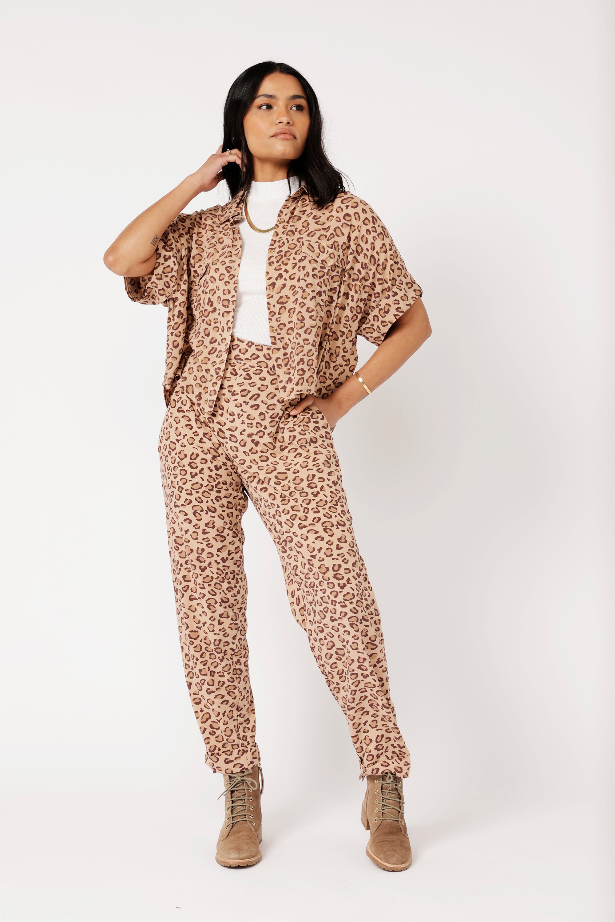 Mini Willow Shirt | Leopard - Saffron Road
