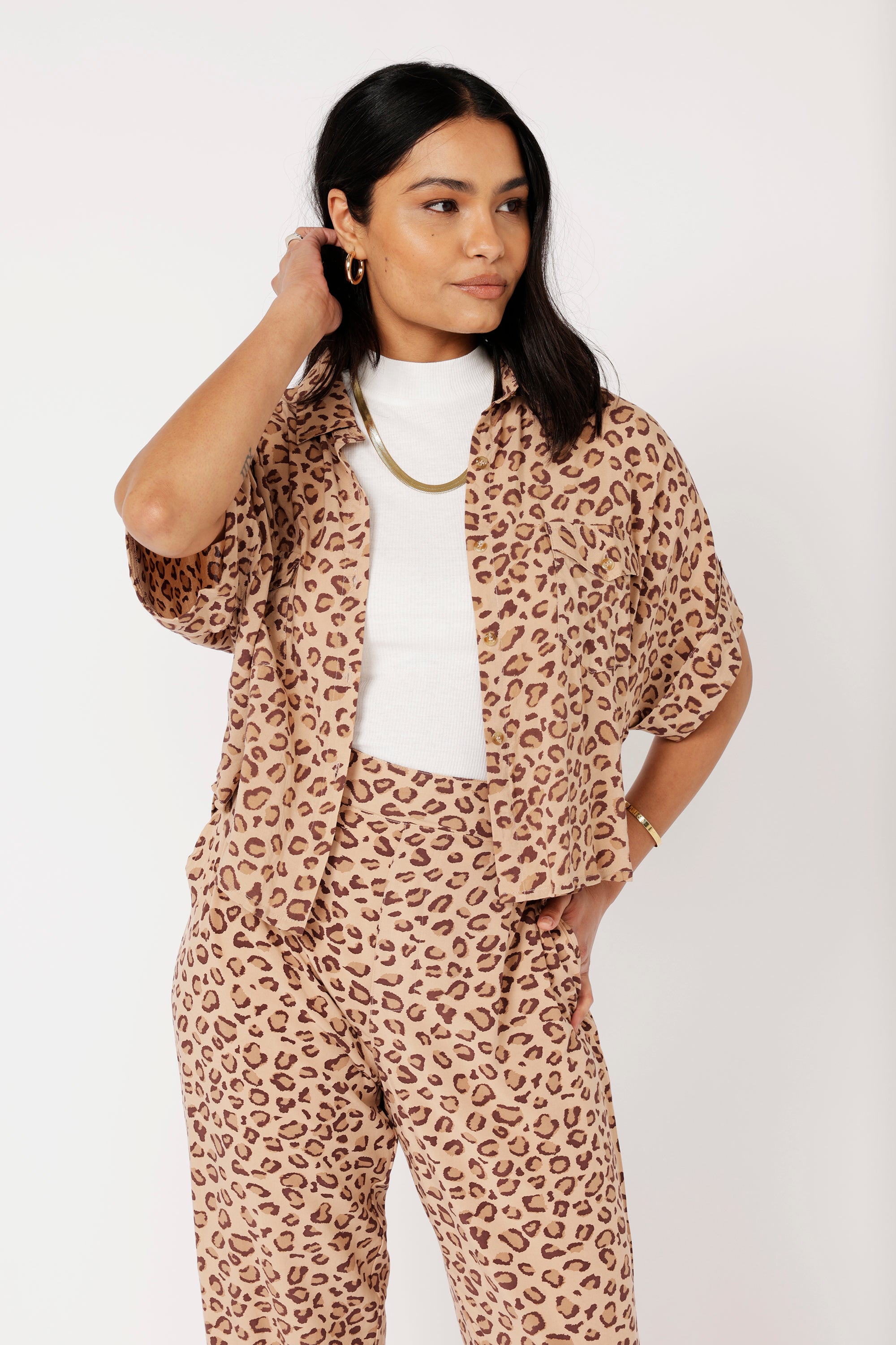 Mini Willow Shirt | Leopard - Saffron Road