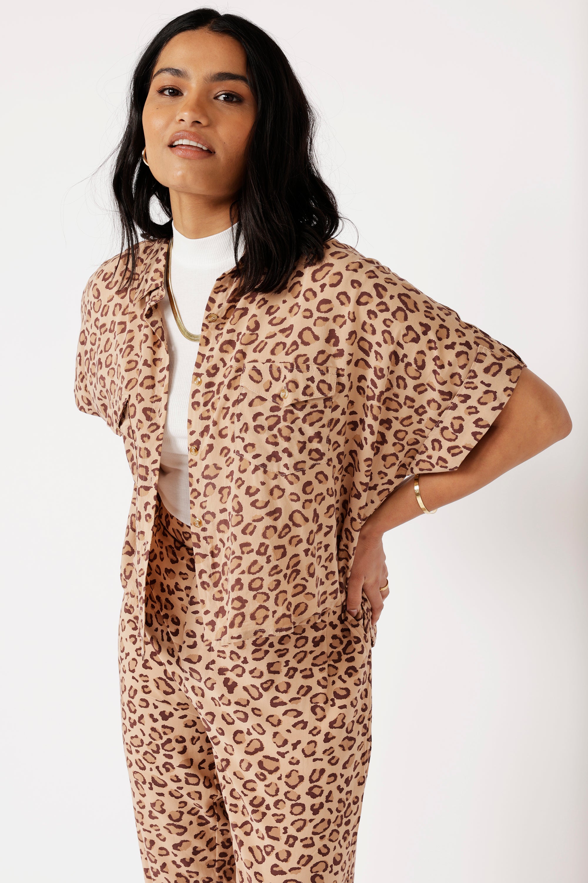 Mini Willow Shirt | Leopard - Saffron Road