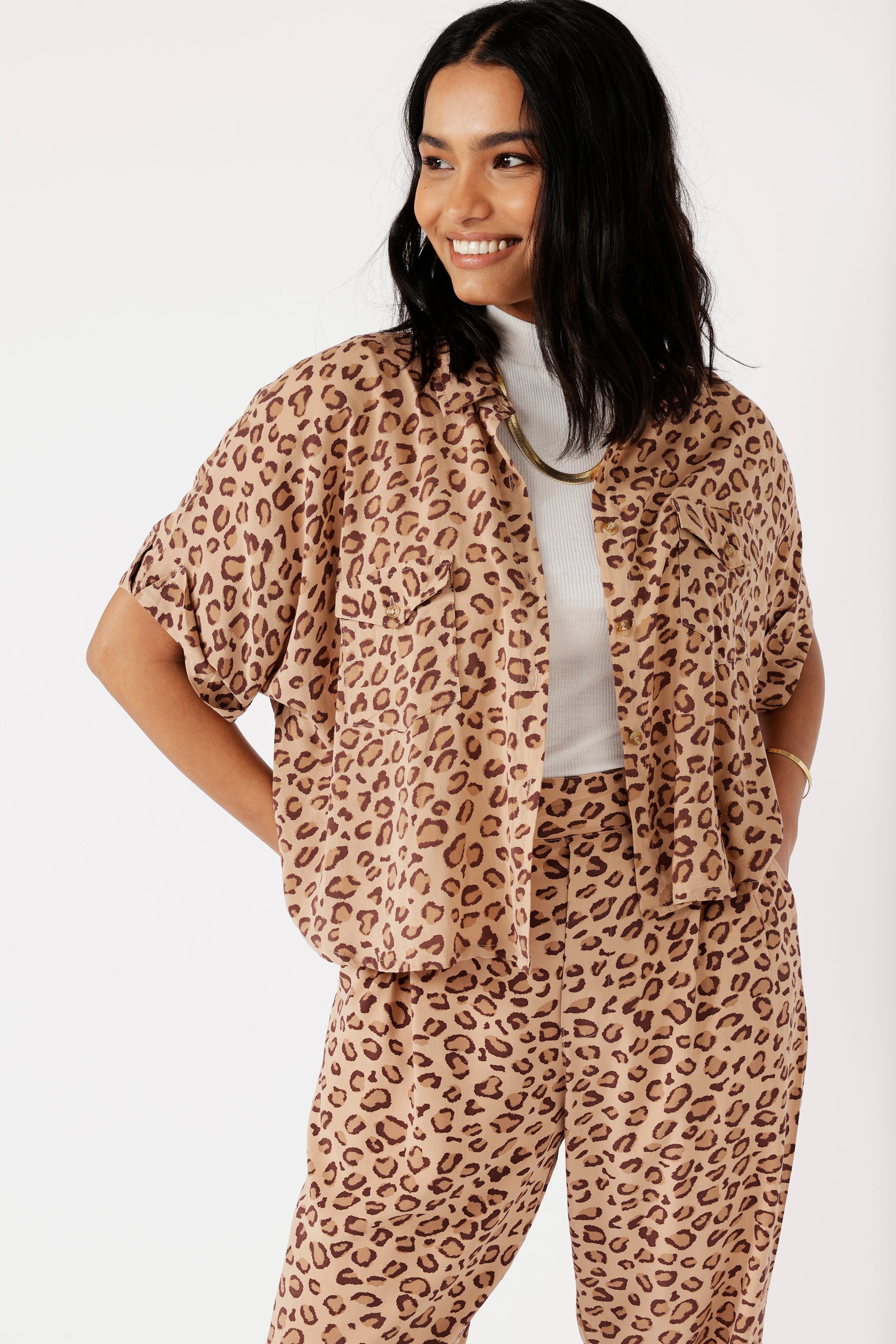 Mini Willow Shirt | Leopard - Saffron Road