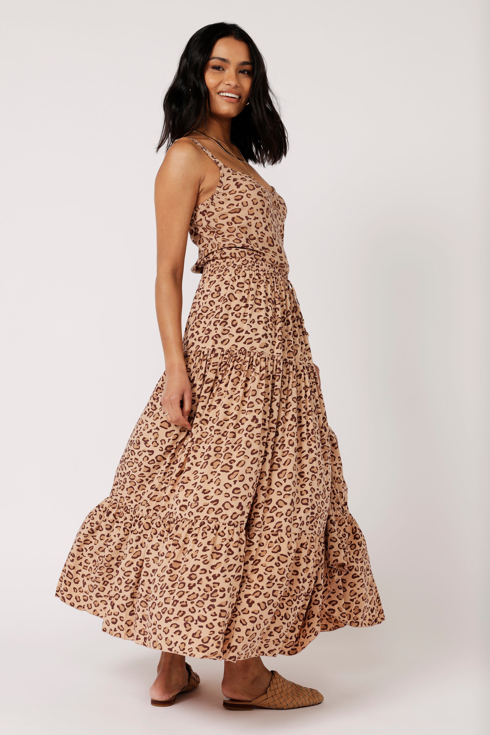 Dahlia Skirt MAXI | Leopard - Saffron Road