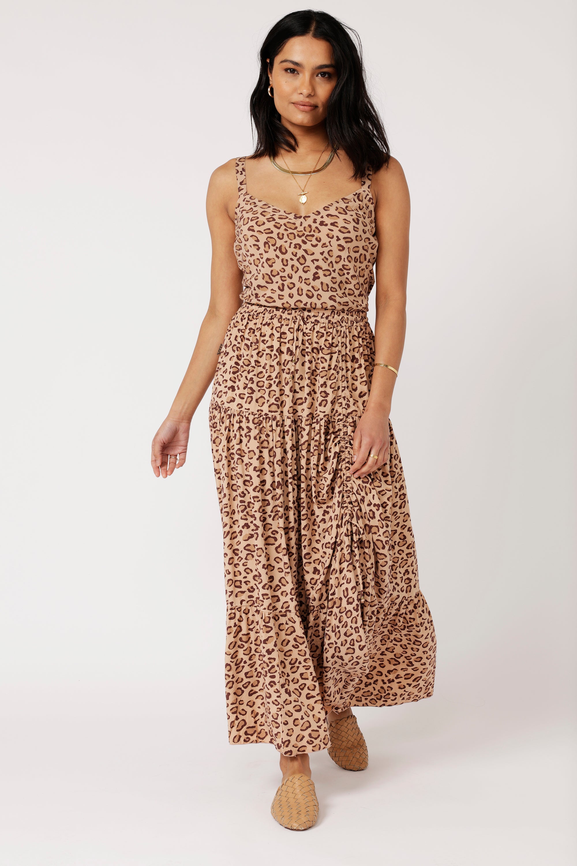 Dahlia Skirt MAXI | Leopard - Saffron Road