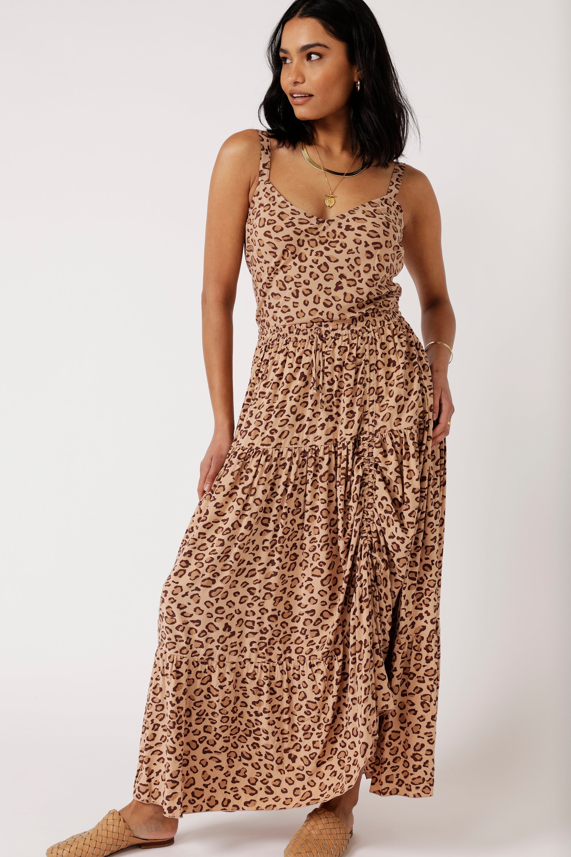 Dahlia Skirt MAXI | Leopard - Saffron Road
