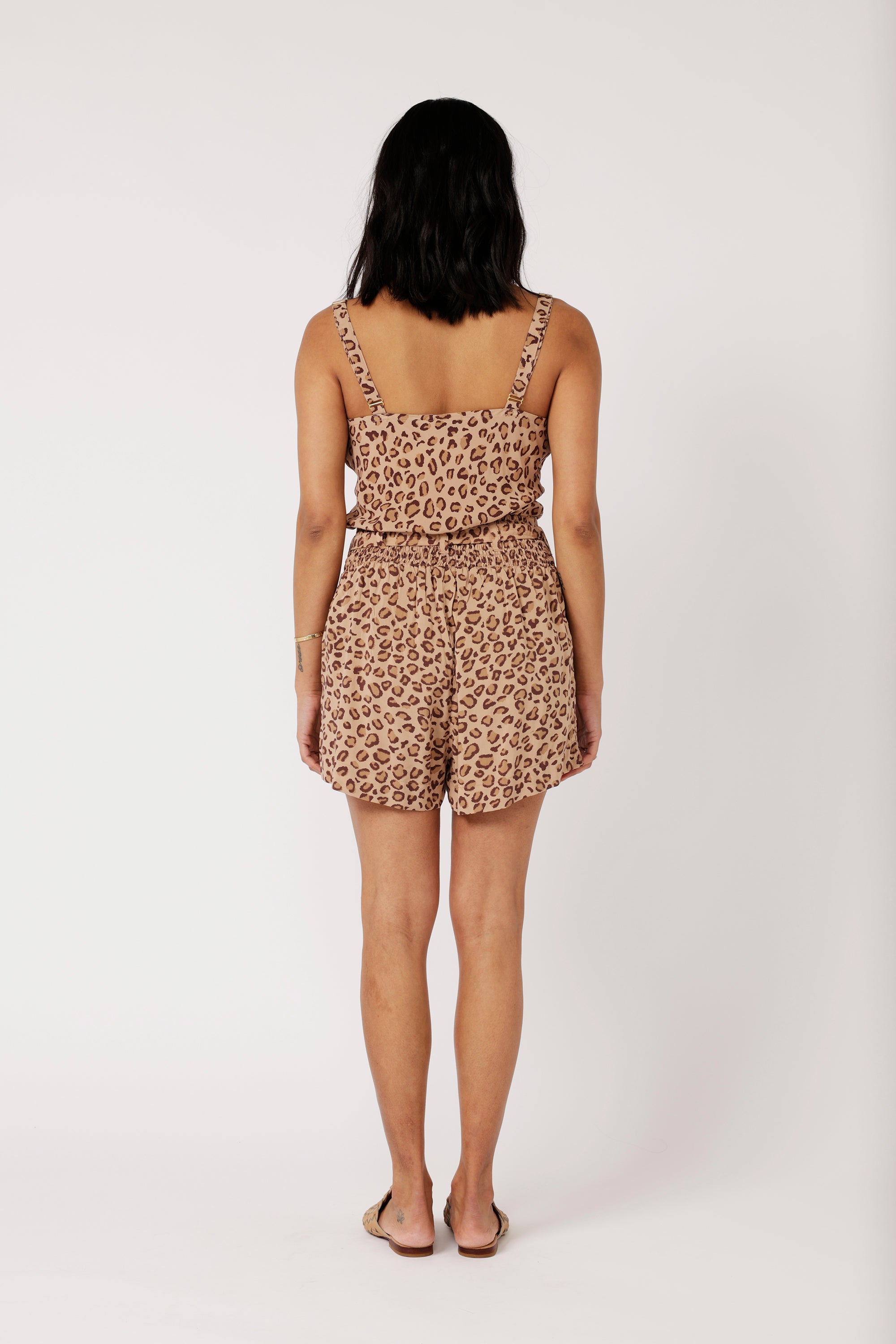 High Waisted Shorts | Leopard - Saffron Road