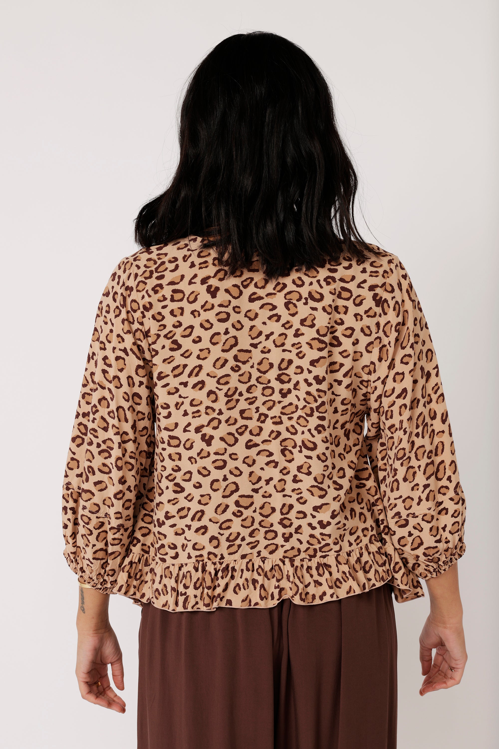 Lily Rose Top (Long Sleeve)| Leopard - Saffron Road