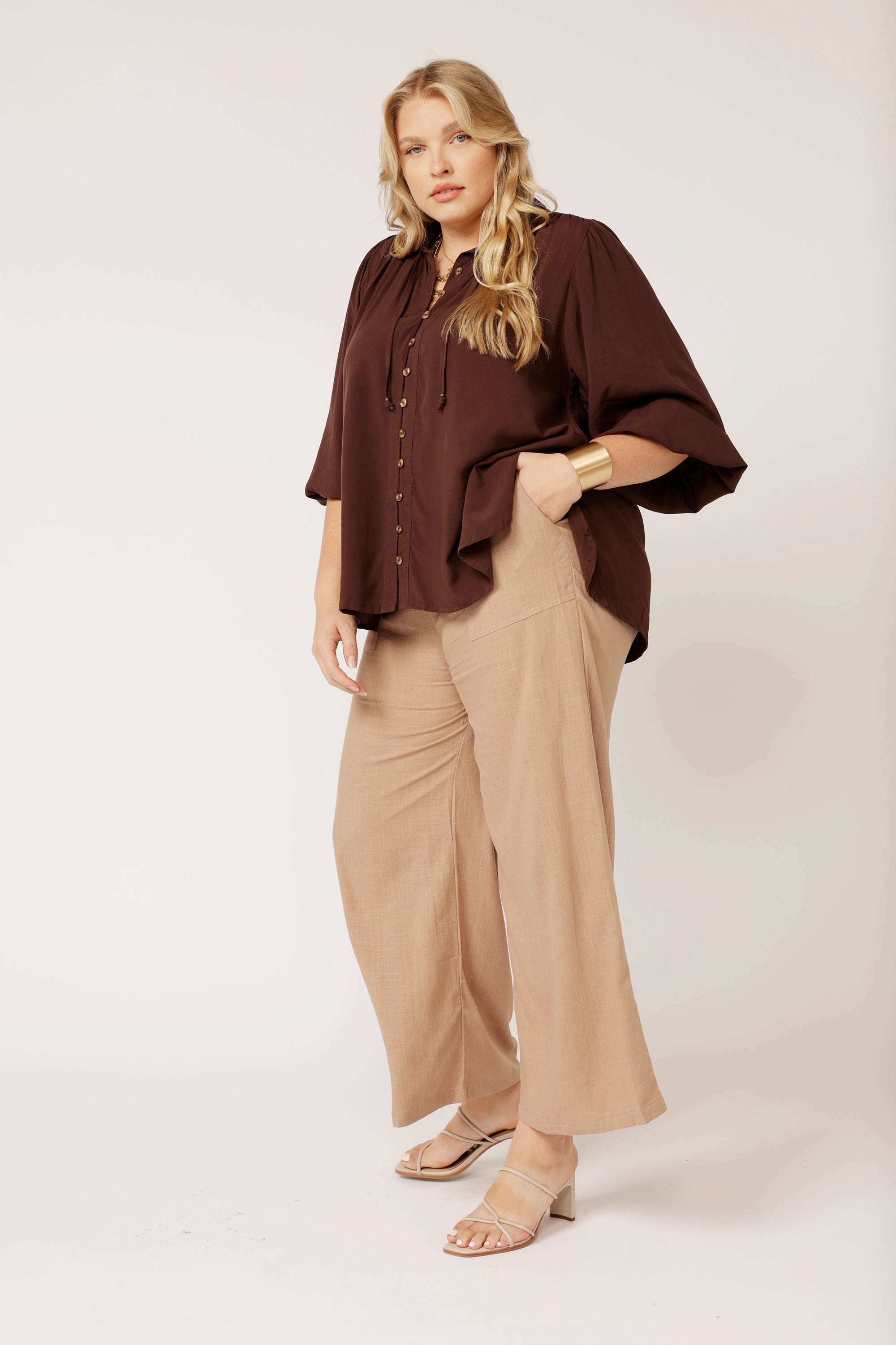 Luna Blouse | Chocolate - Saffron Road
