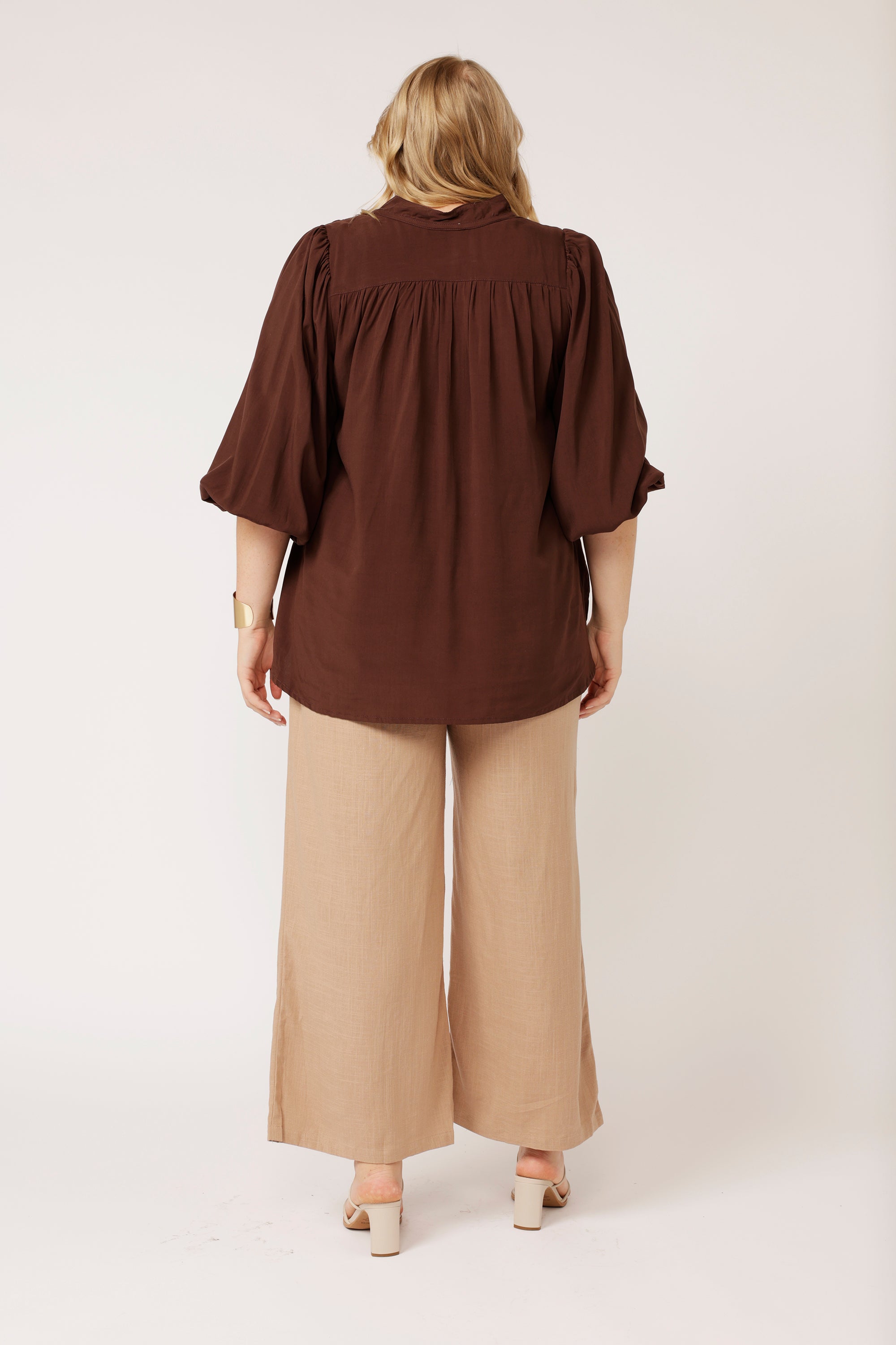 Luna Blouse | Chocolate - Saffron Road