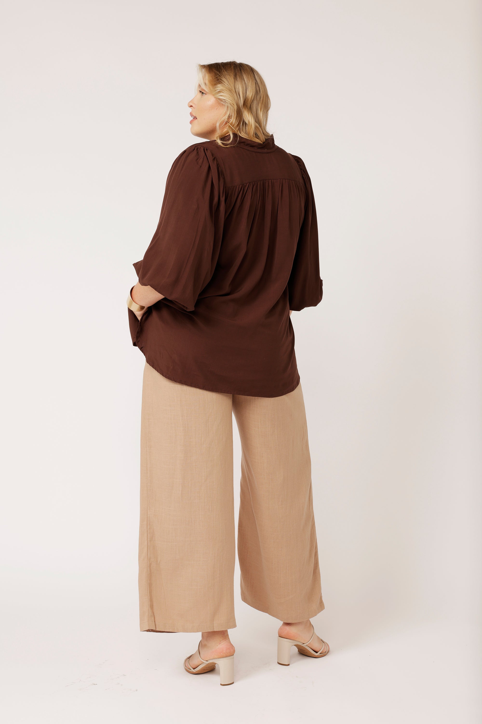 Luna Blouse | Chocolate - Saffron Road
