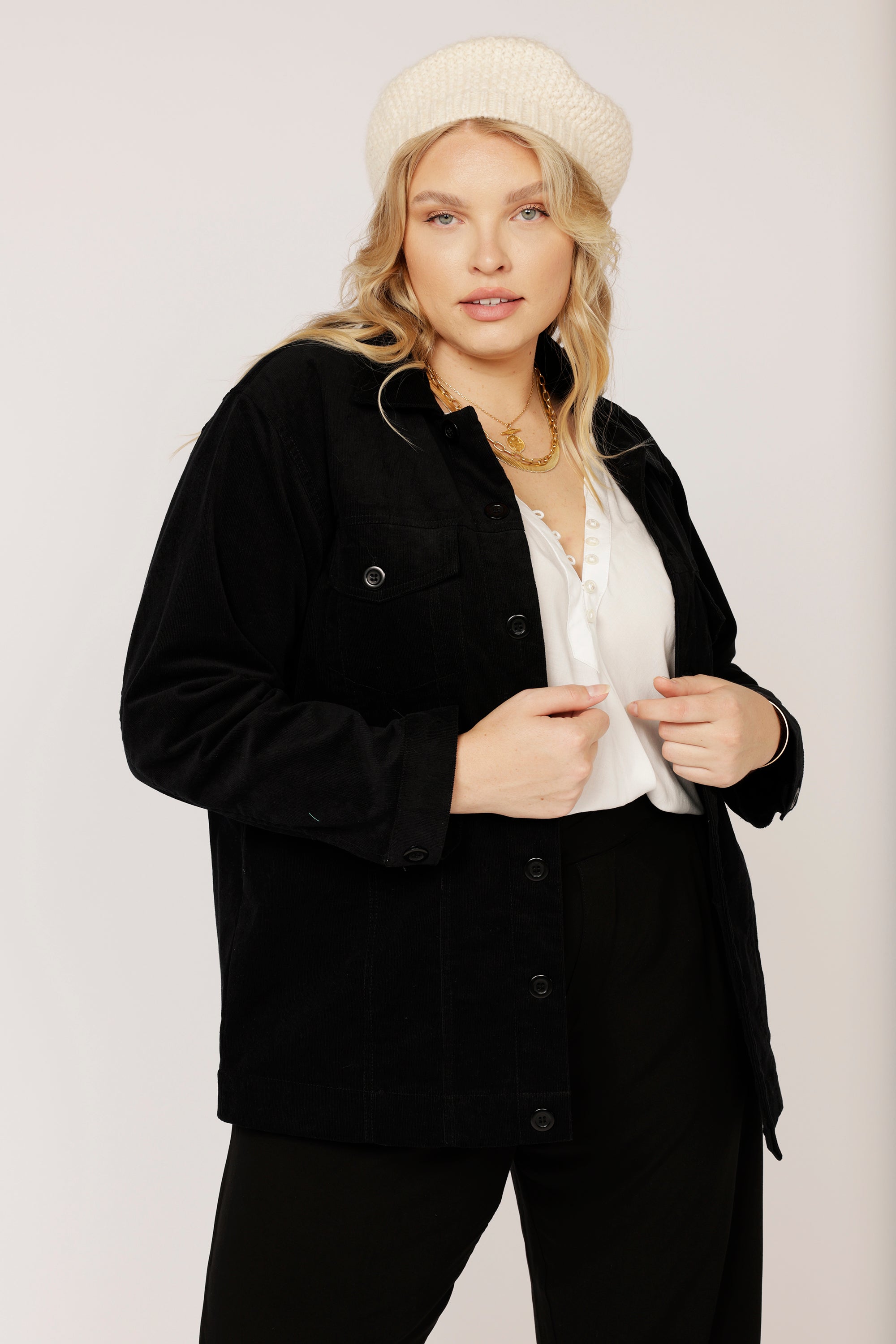 Vegas Jacket LONG | Black - Saffron Road