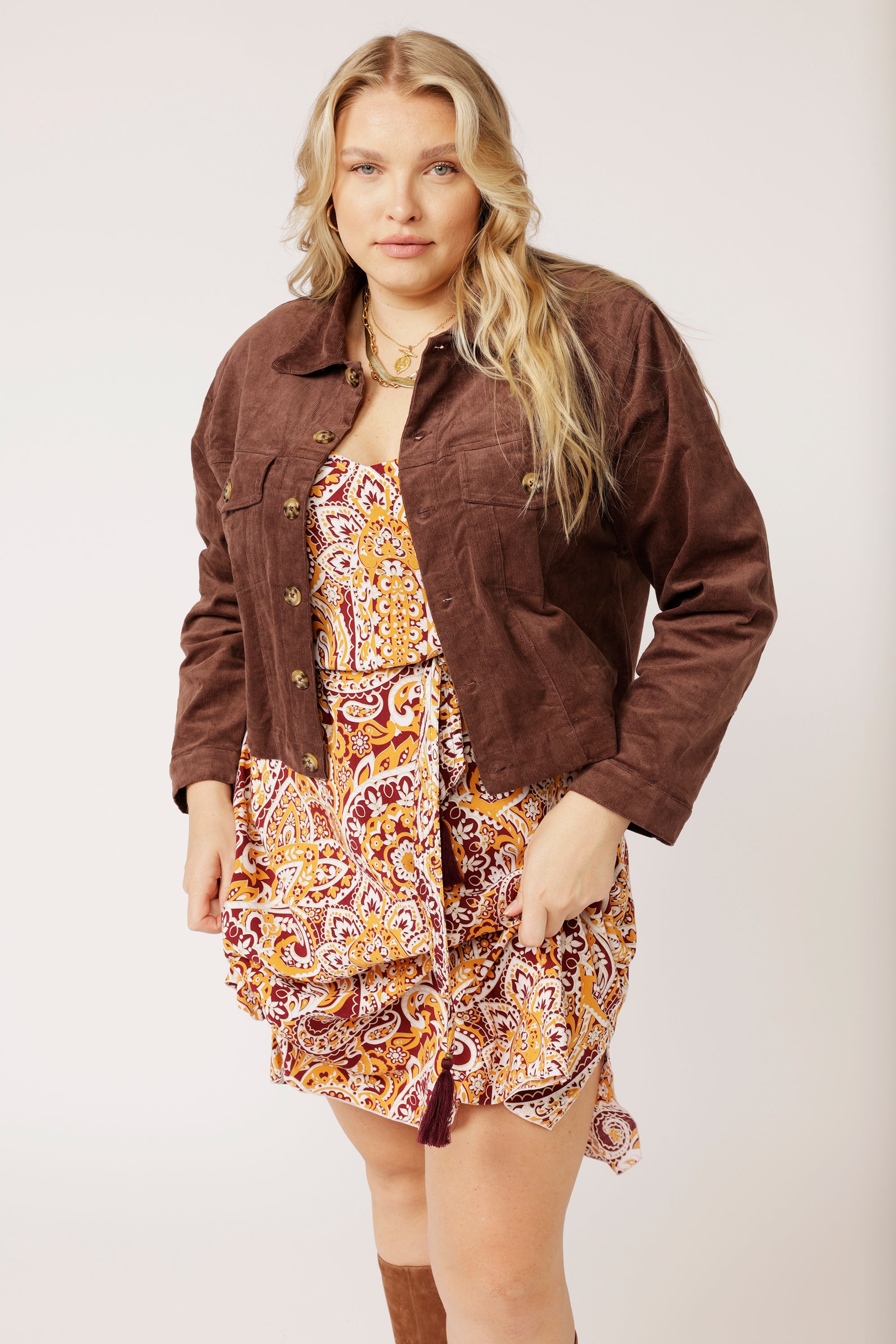 Vegas Jacket CROPPED | Chocolate - Saffron Road