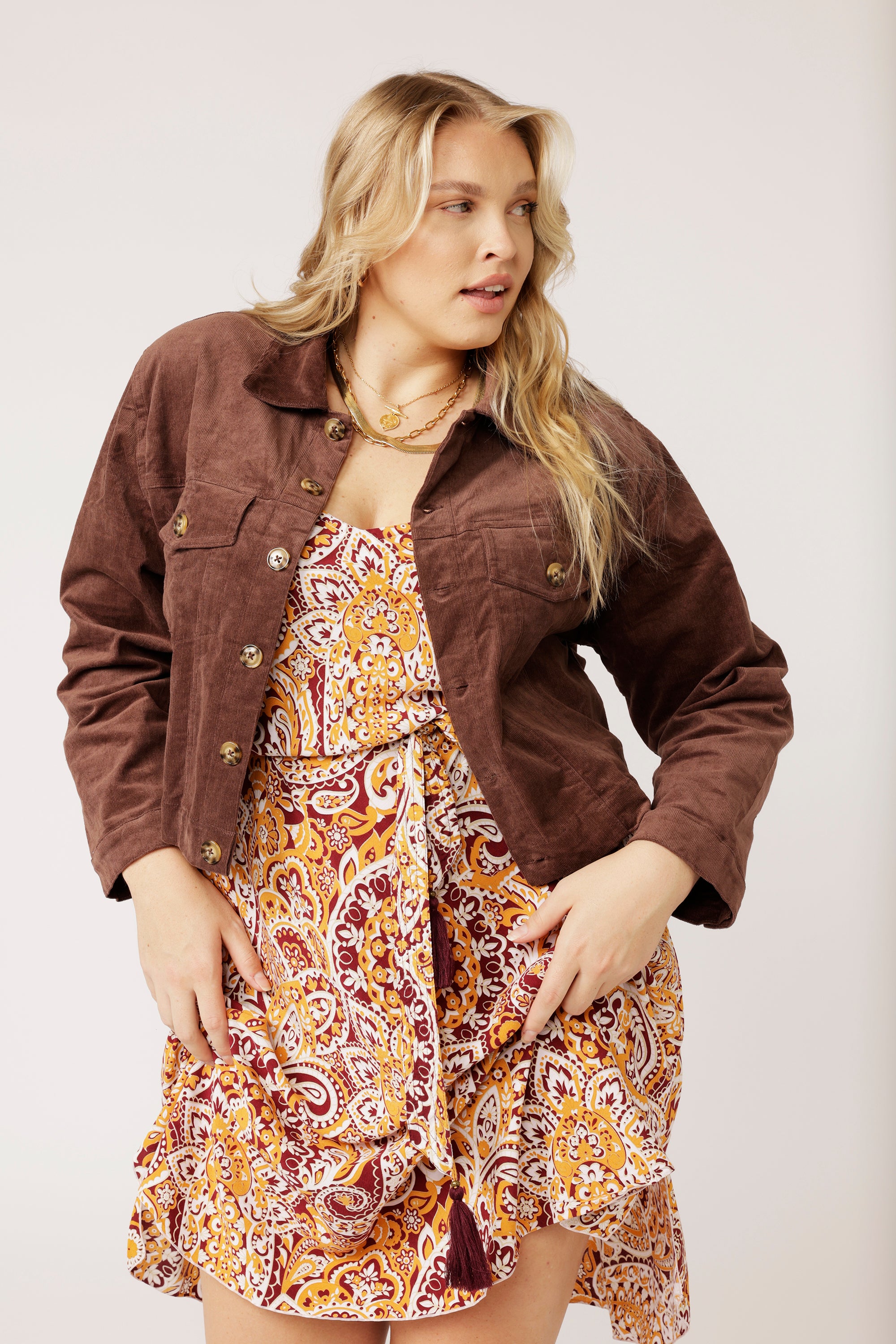 Vegas Jacket CROPPED | Chocolate - Saffron Road