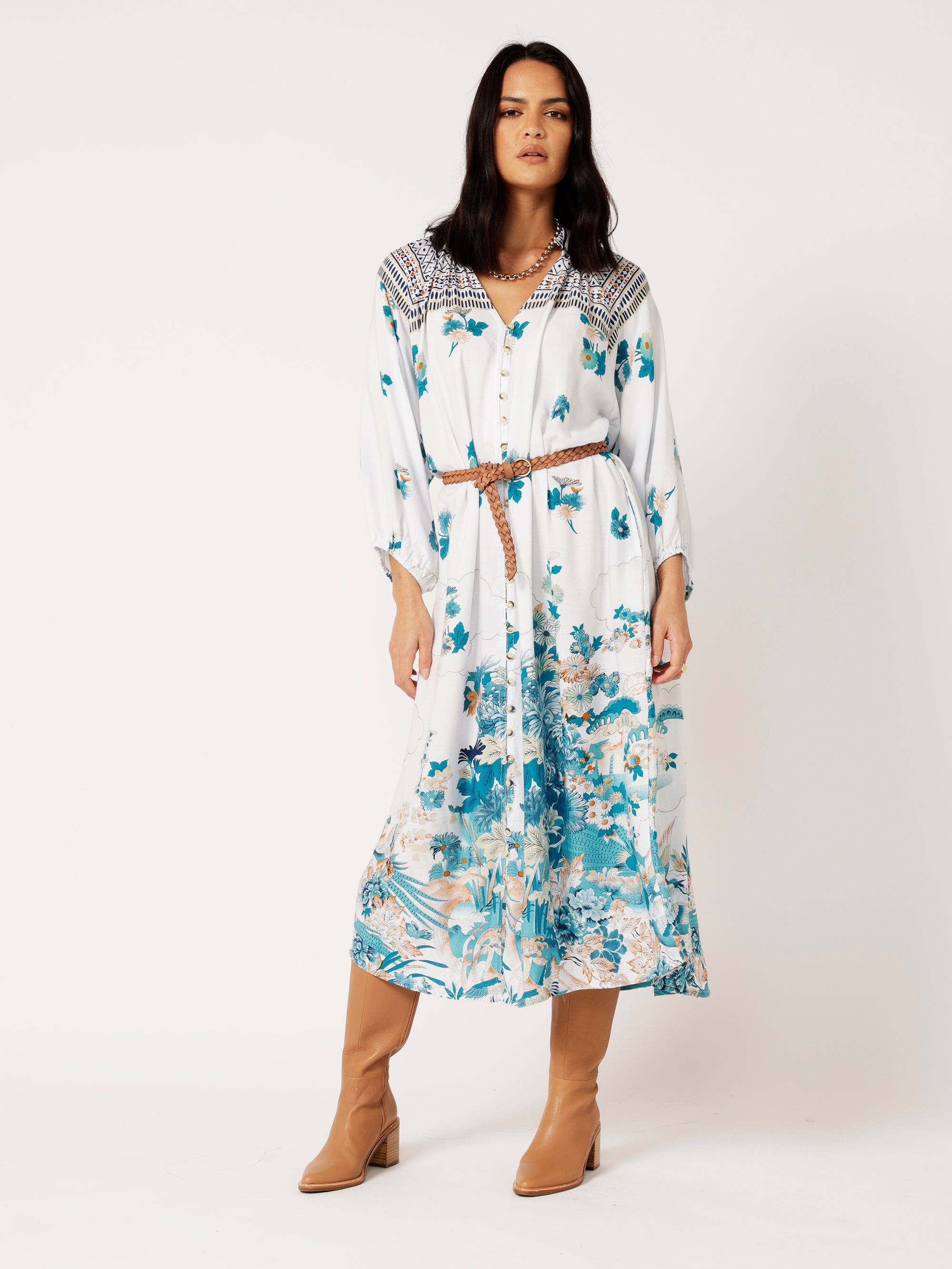 Take Me Away Dress | Tokyo Teal - Saffron Road