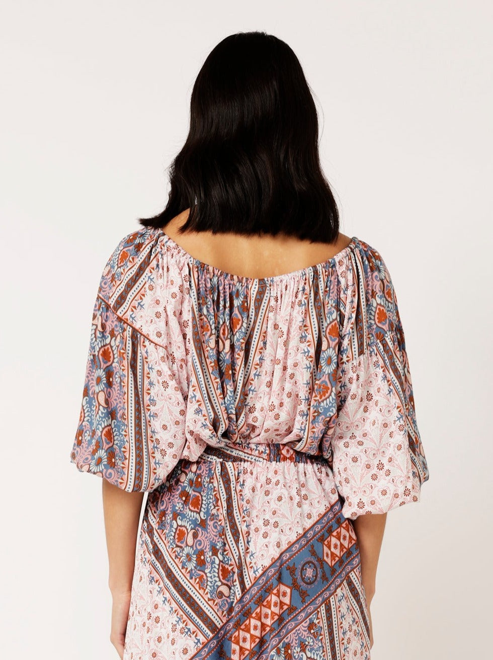 Saffron Road Poets Blouse Bluebell Tapestry