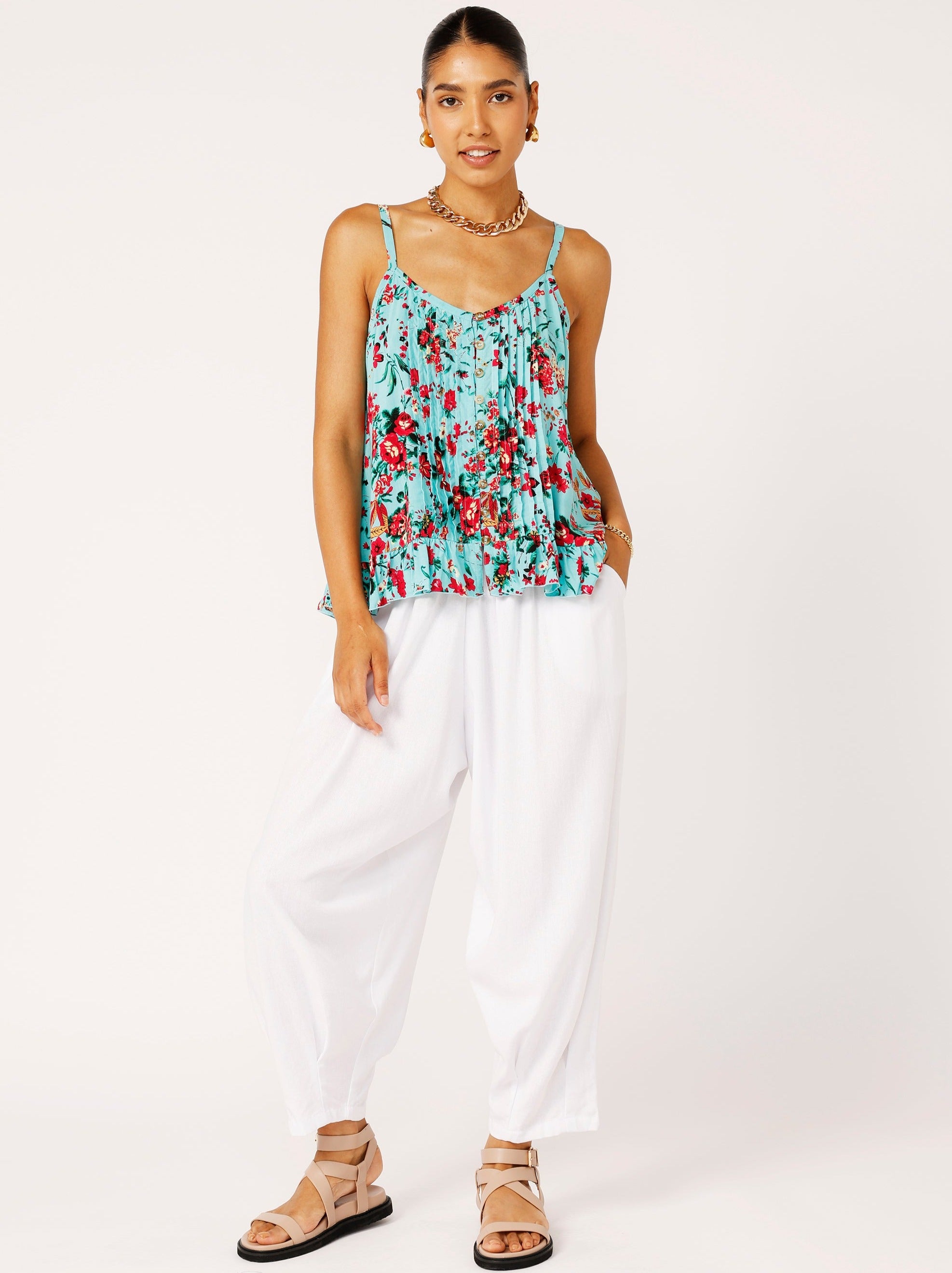 Lily Rose Singlet | Antique Rose - Saffron Road