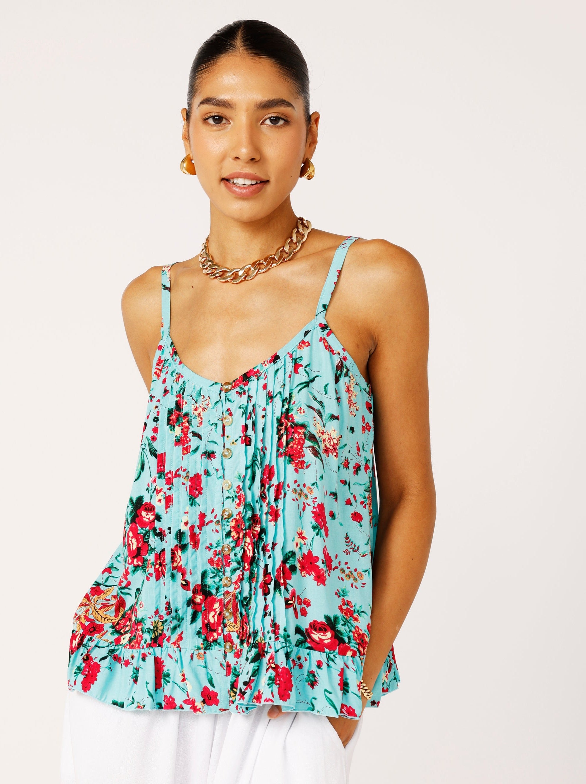 Lily Rose Singlet | Antique Rose - Saffron Road