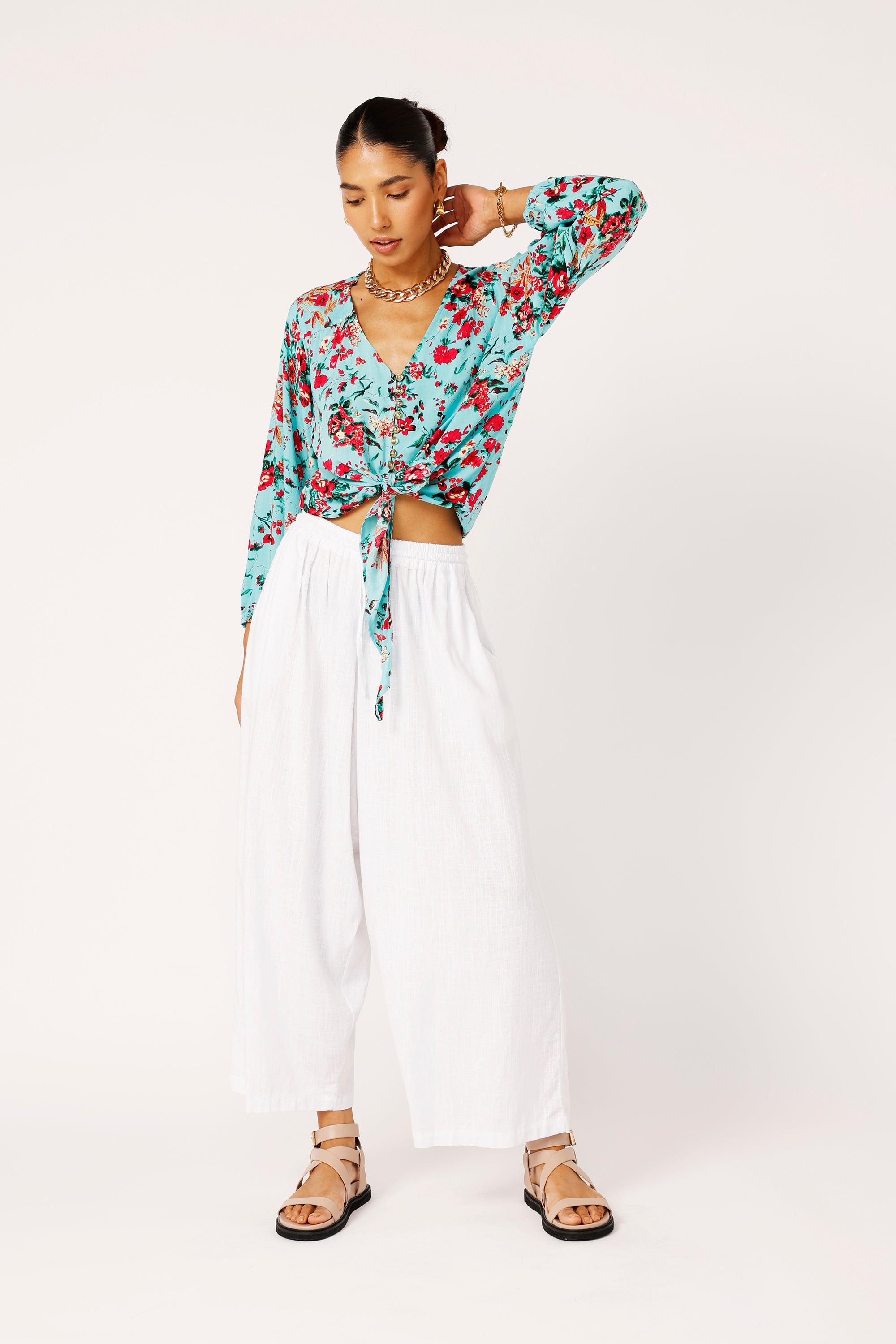 Jasmine Tie Top | Antique Rose - Saffron Road