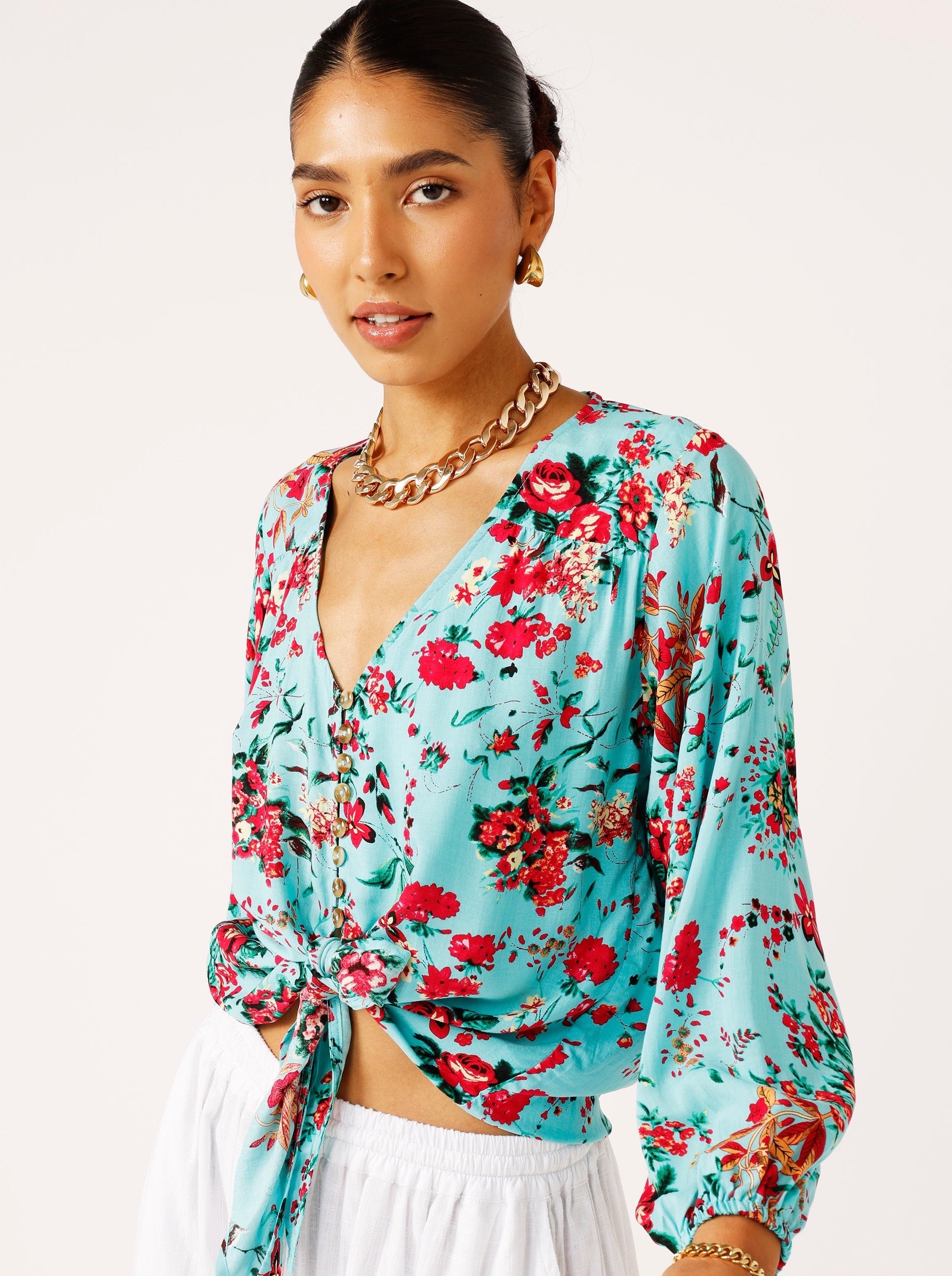 Jasmine Tie Top | Antique Rose - Saffron Road