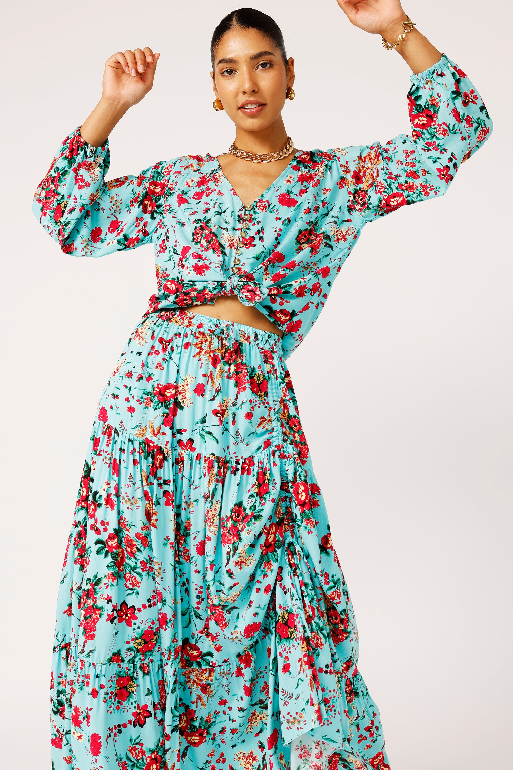 Jasmine Tie Top | Antique Rose - Saffron Road