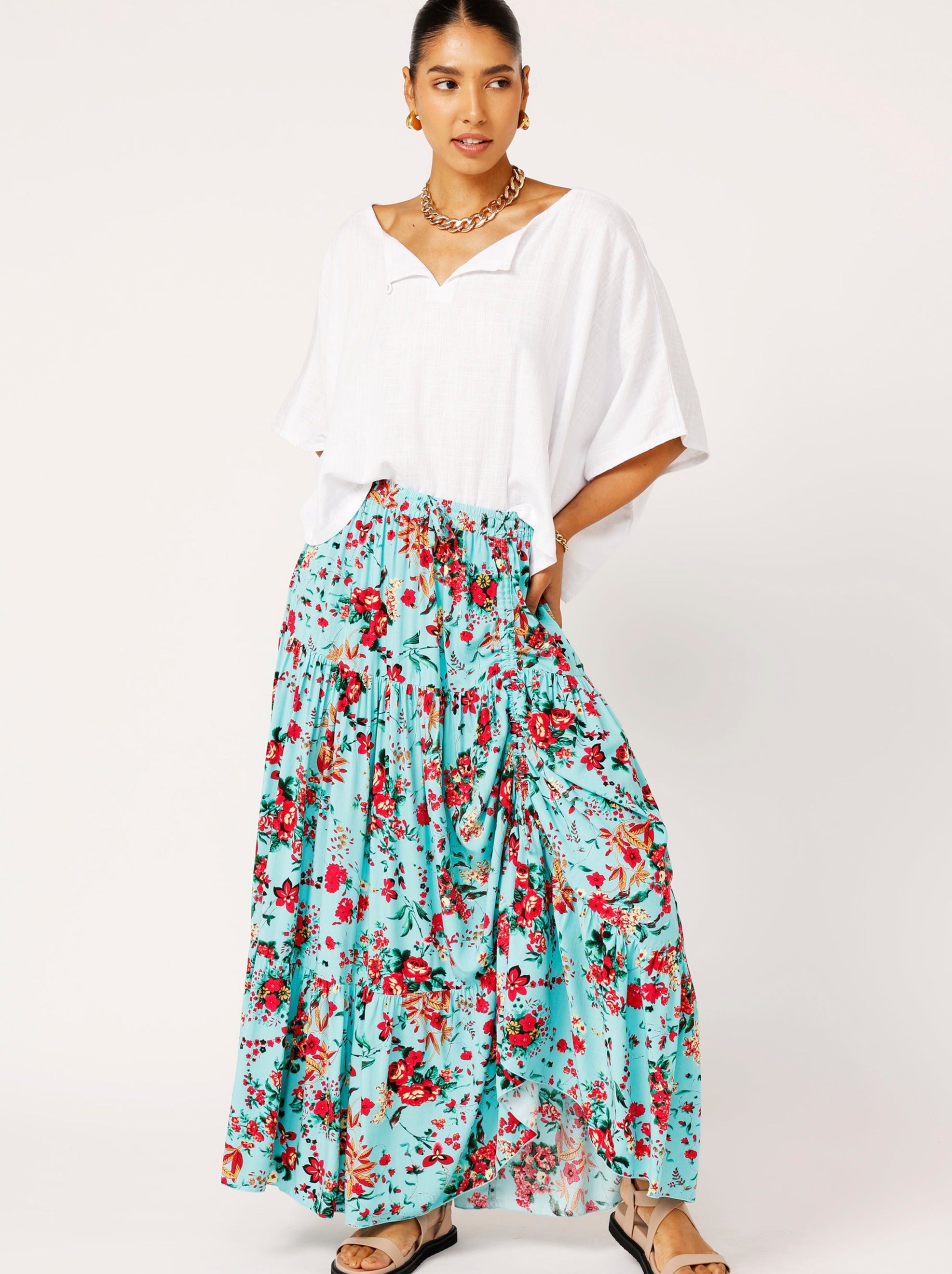 Dahlia Skirt MAXI | Antique Rose - Saffron Road
