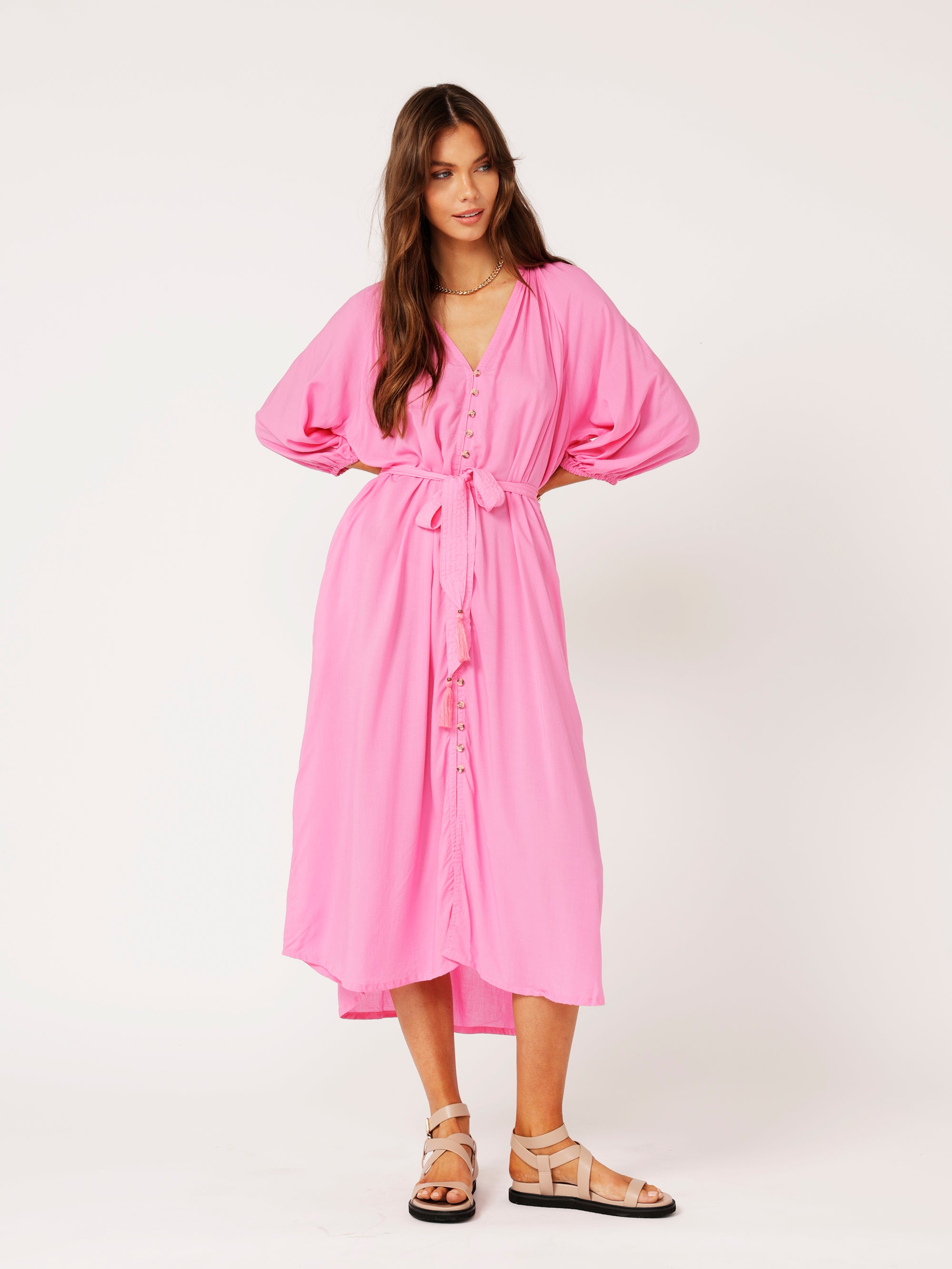 Take Me Away Dress | Pink Flamingo - Saffron Road