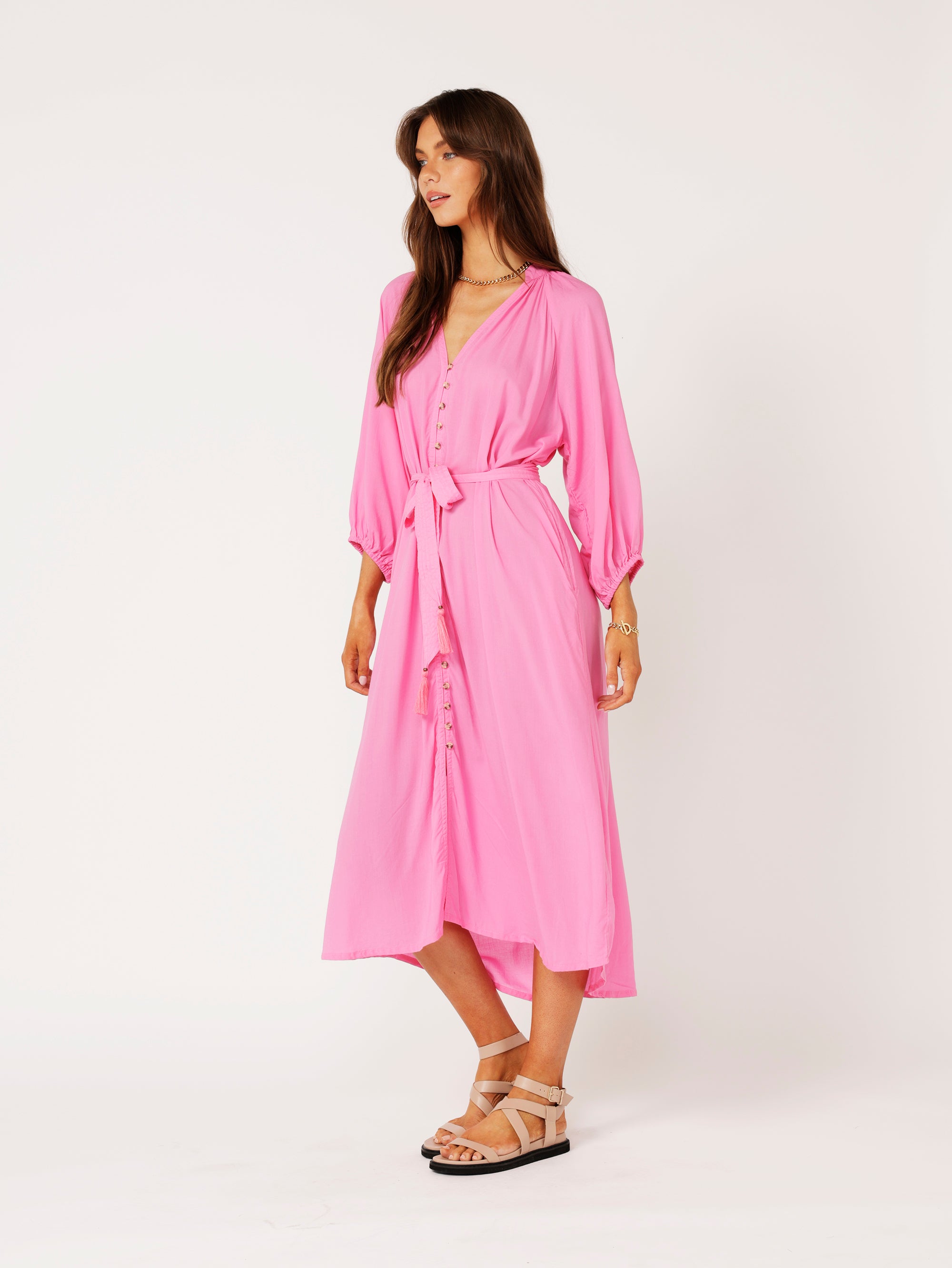 Take Me Away Dress | Pink Flamingo - Saffron Road