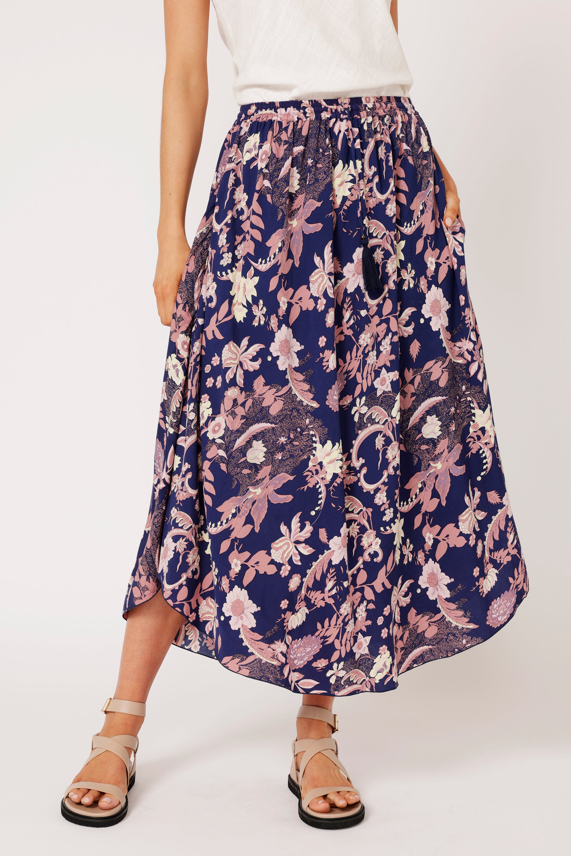 Elsa Skirt | Midnight Garden Purple - Saffron Road