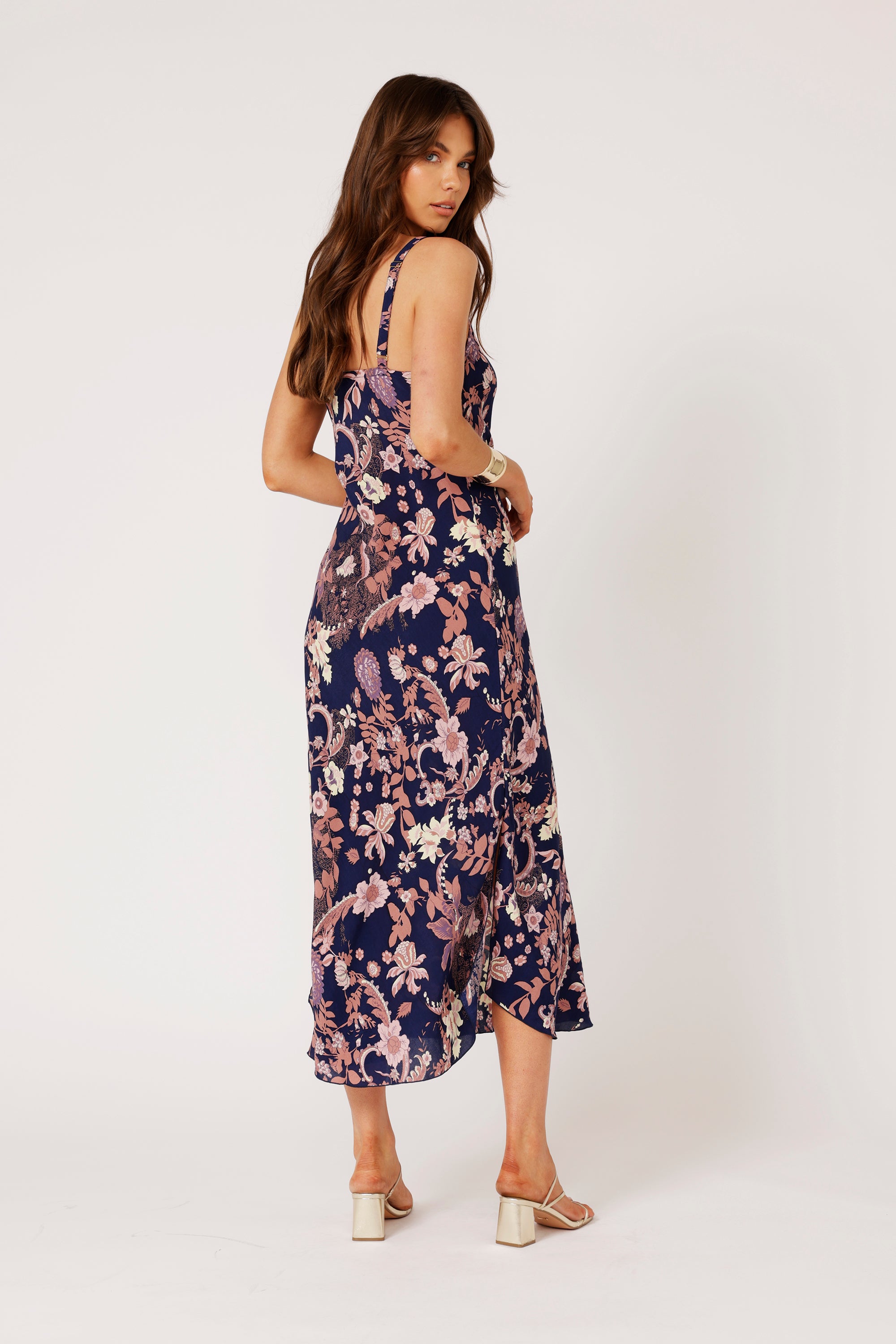 Slip Dress MAXI | Midnight Garden Purple - Saffron Road