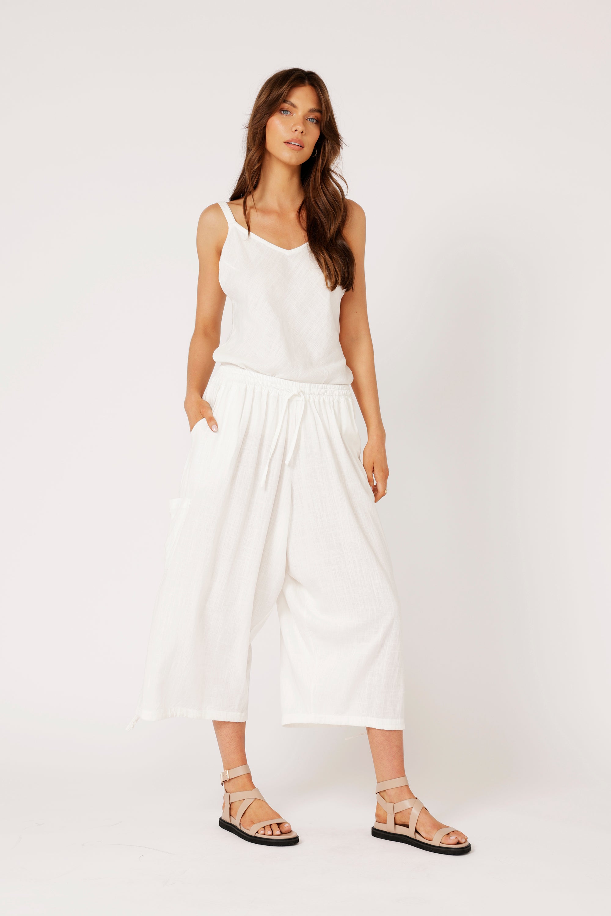 Cargo Pant | Ecru Linen - Saffron Road