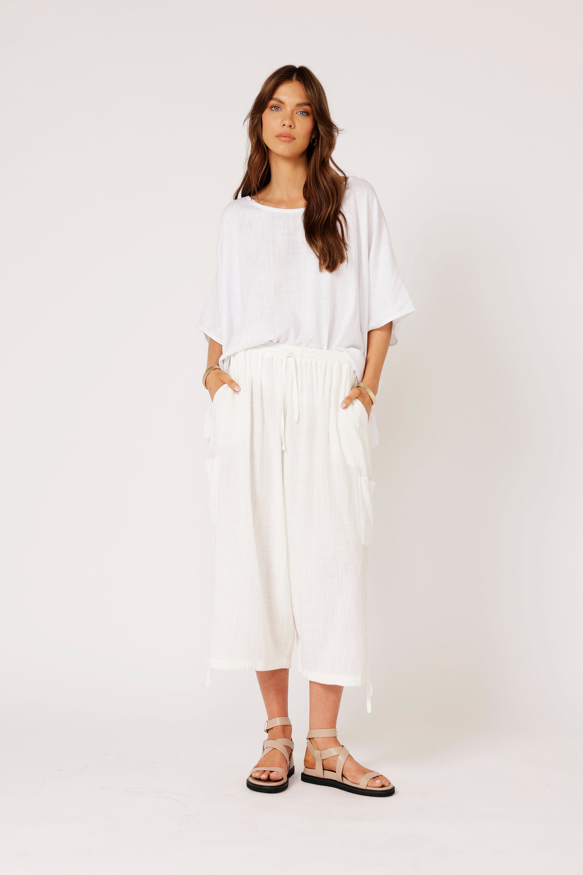 The Nat Top | White Linen - Saffron Road