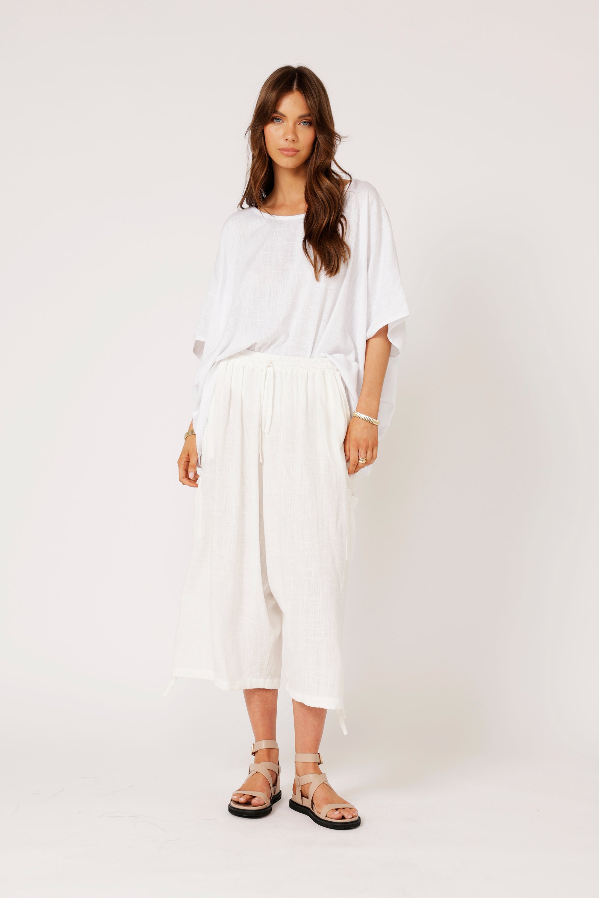The Nat Top | White Linen - Saffron Road