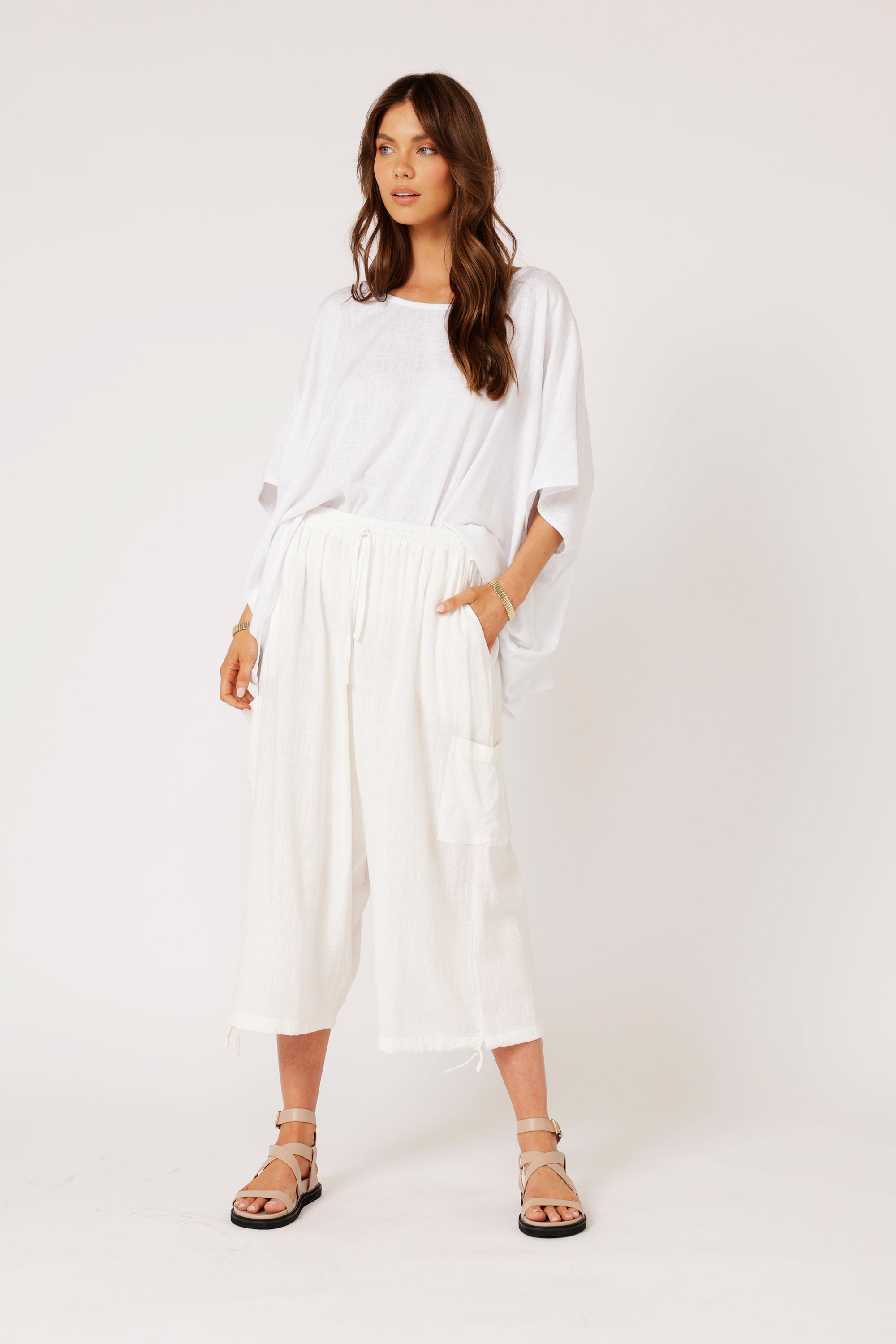 The Nat Top | White Linen - Saffron Road