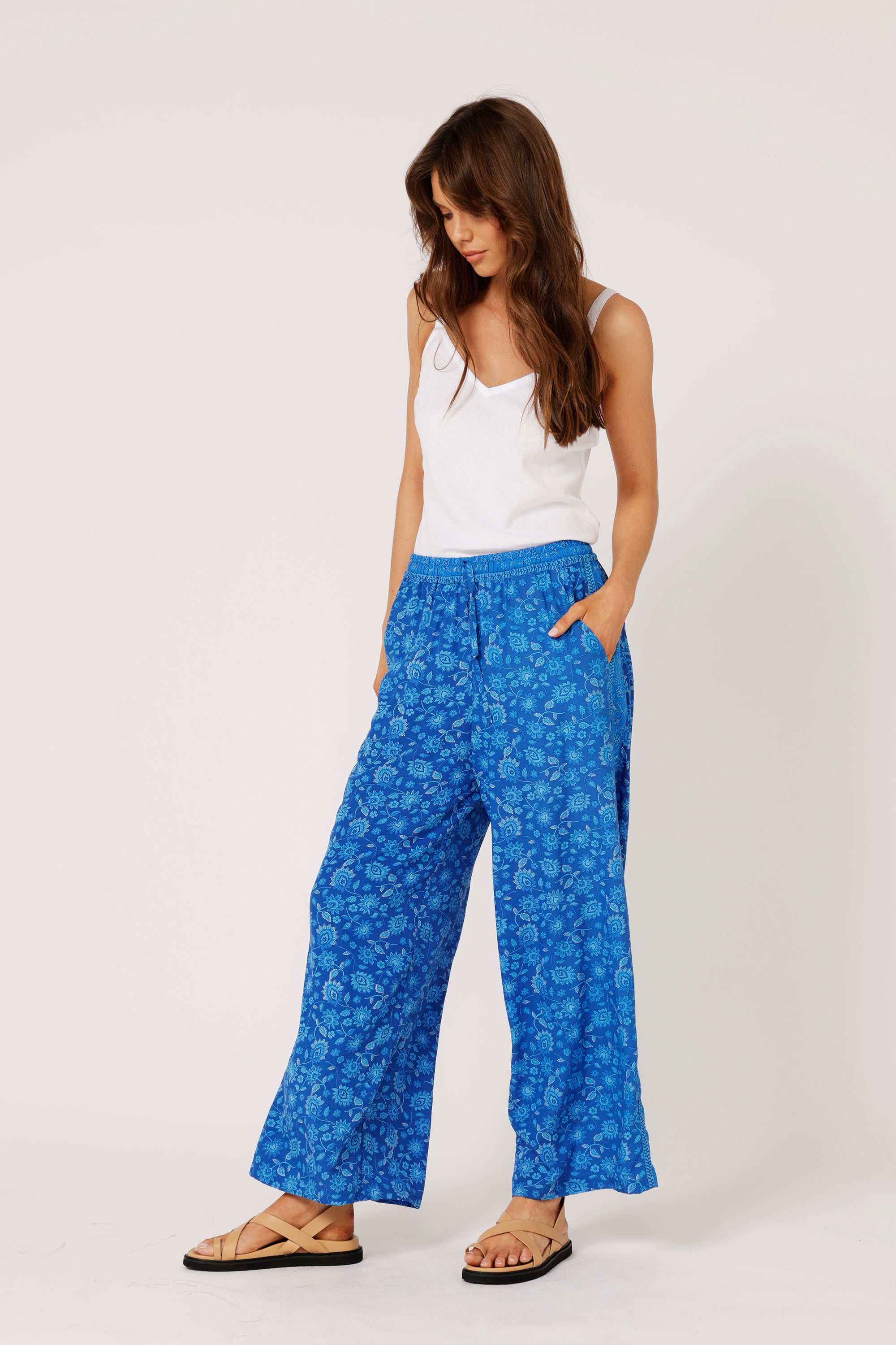 Border Pant | Blue Hawaii - Saffron Road