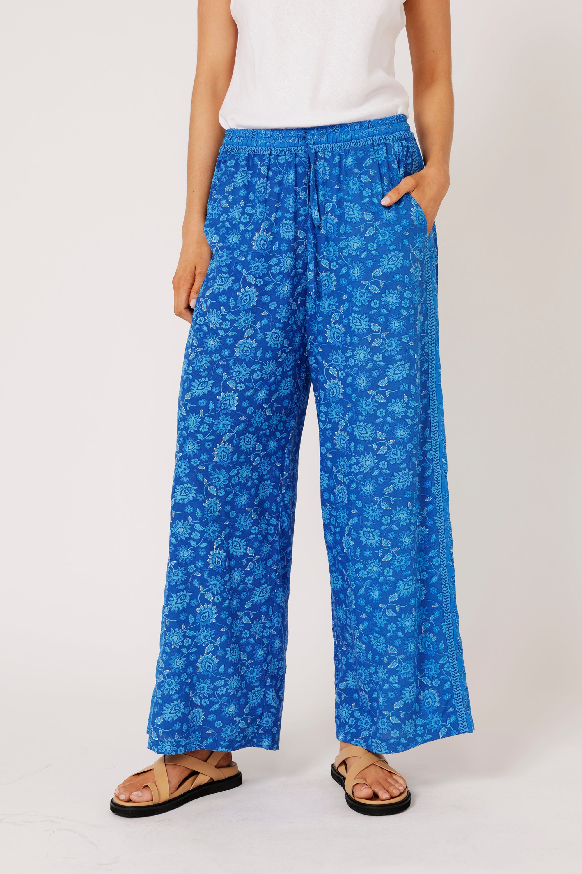 Border Pant | Blue Hawaii - Saffron Road