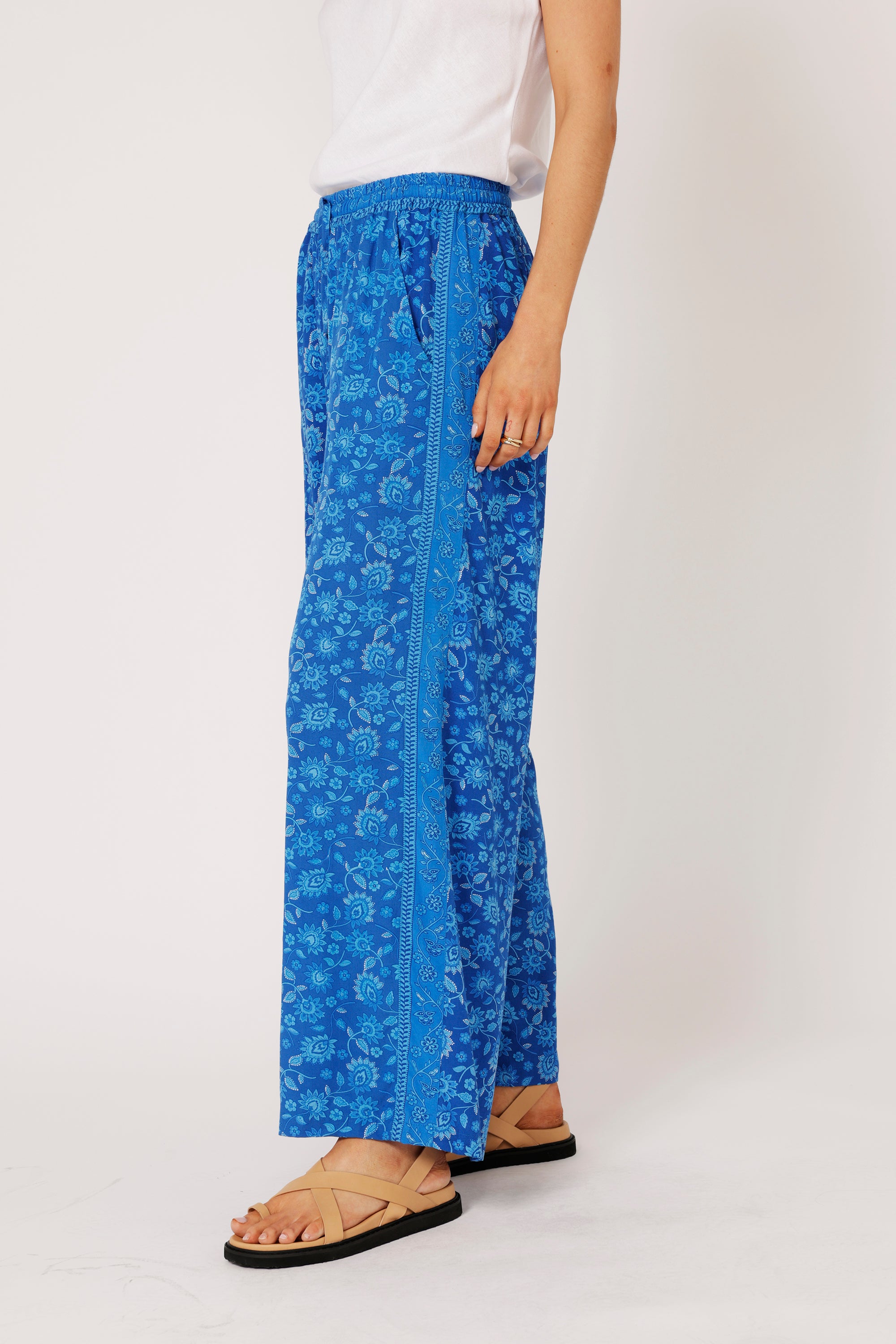 Border Pant | Blue Hawaii - Saffron Road