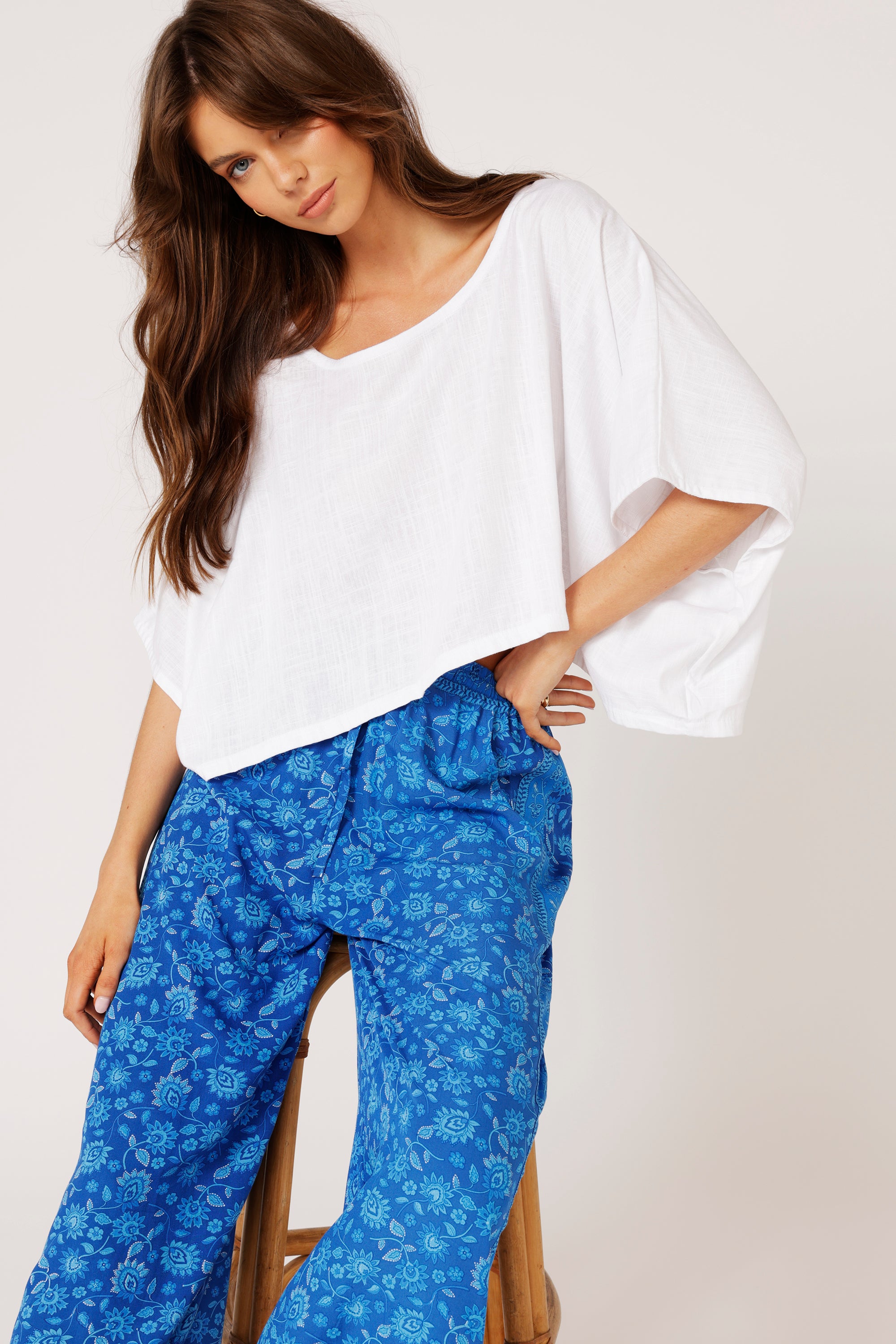 Border Pant | Blue Hawaii - Saffron Road