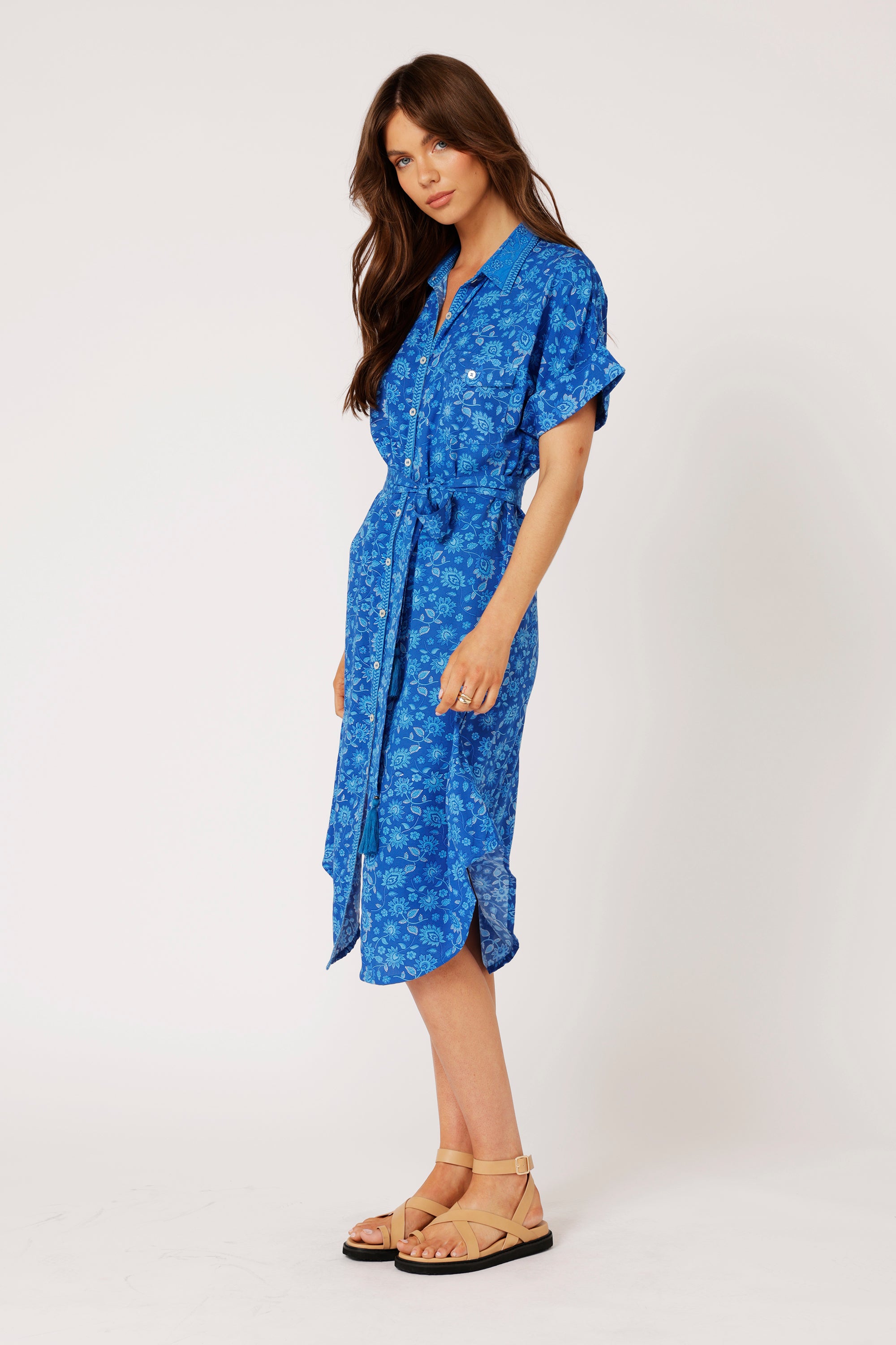 Shirt Dress | Blue Hawaii - Saffron Road